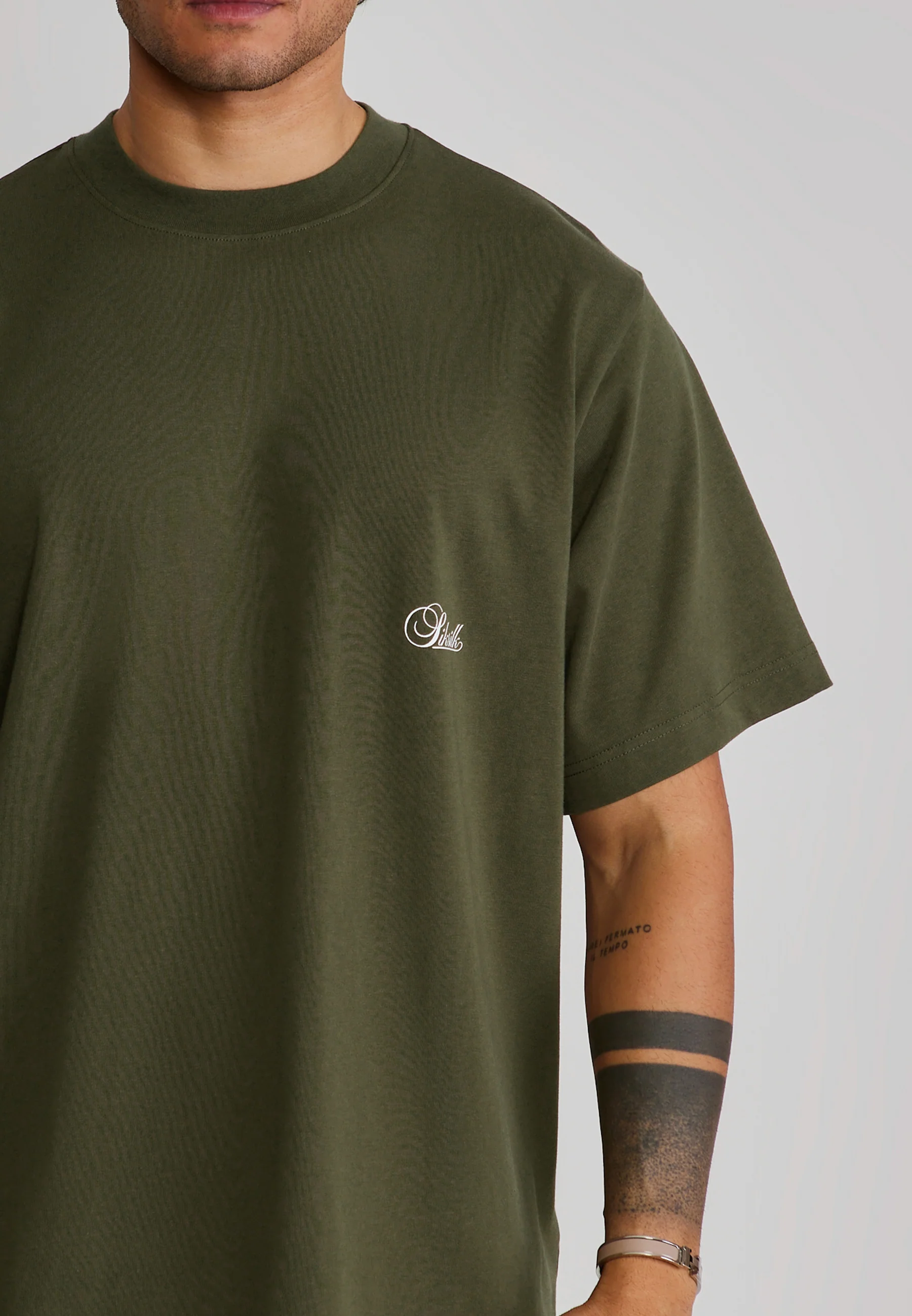 Khaki Green Oversized T-Shirt - Image 2
