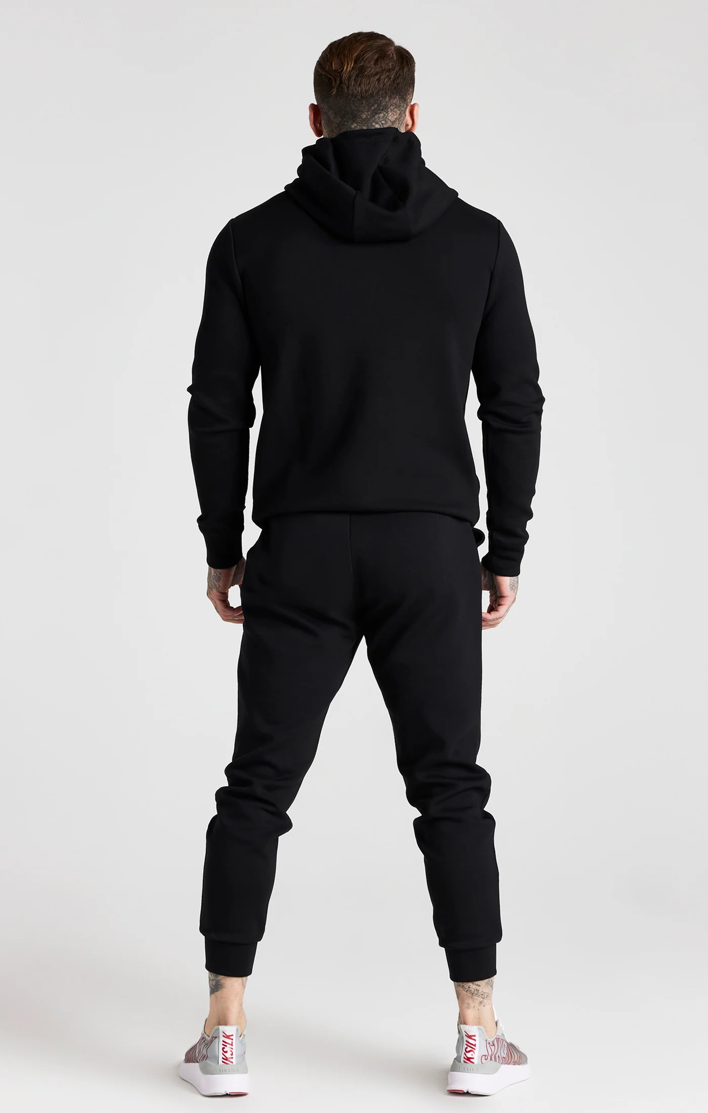 Black Zip Through And Pant Tracksuit Set - Image 2