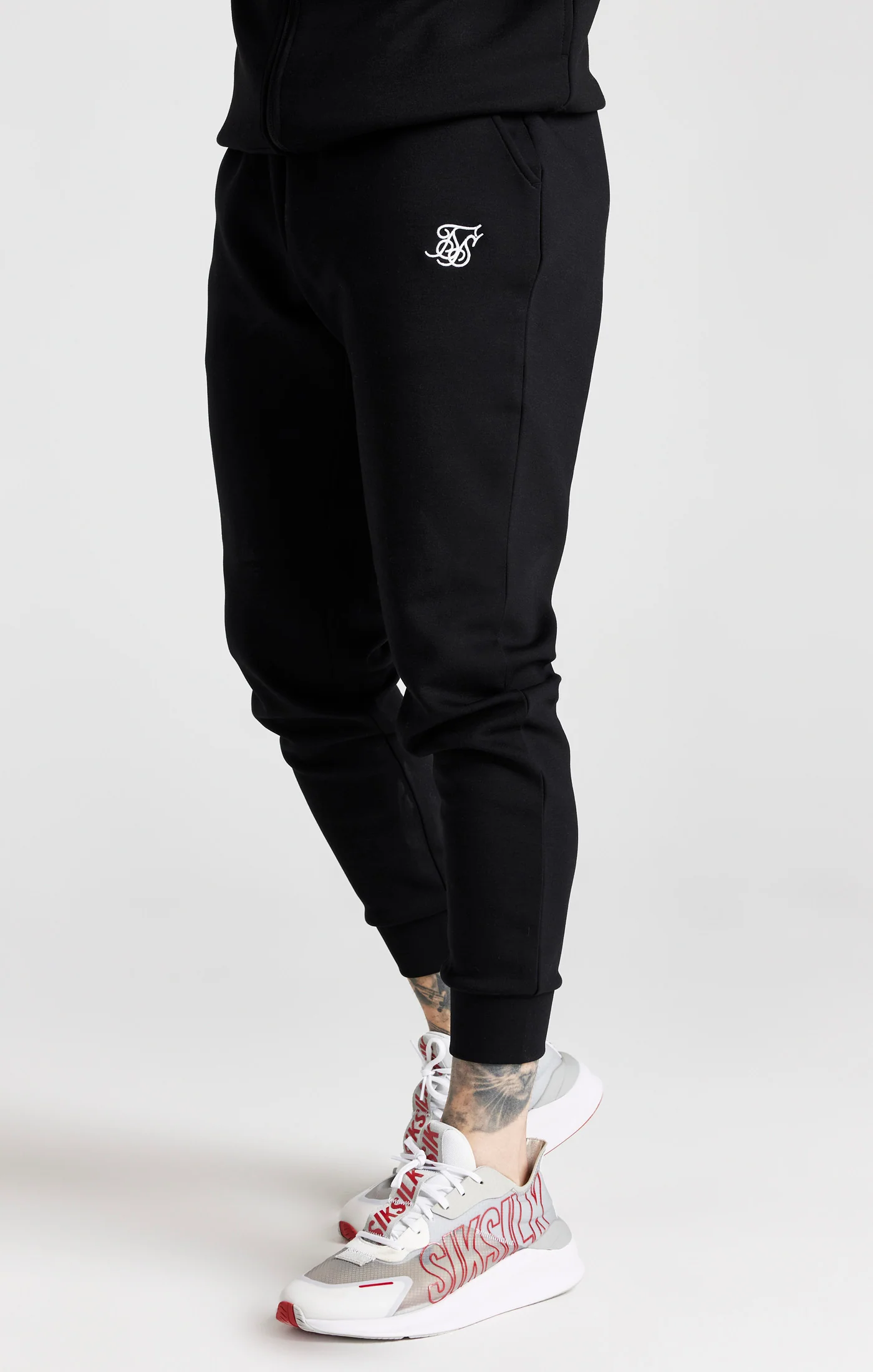 Black Zip Through And Pant Tracksuit Set - Image 3