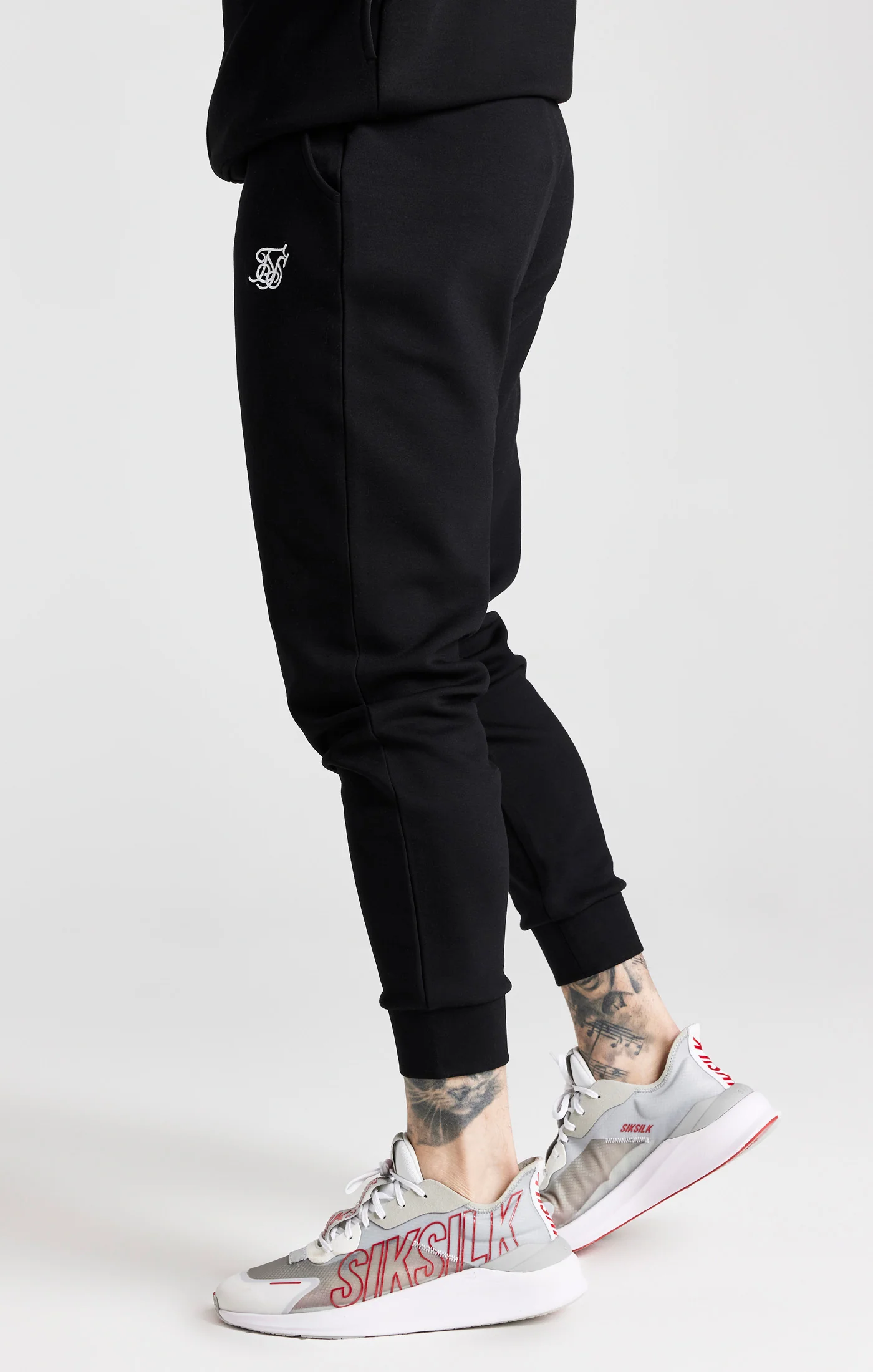 Black Zip Through And Pant Tracksuit Set - Image 4