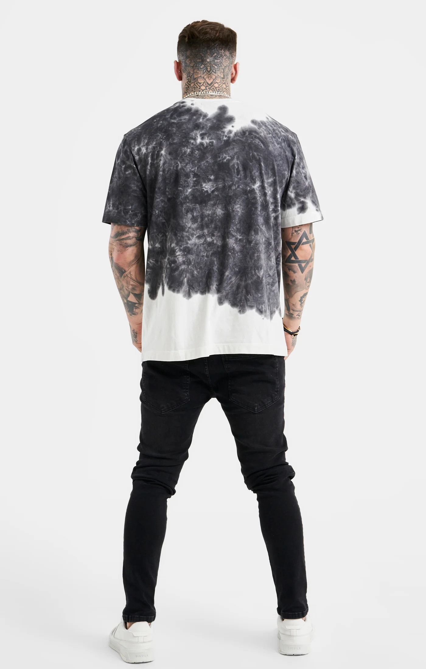 Black Varsity Print Oversized T-Shirt - Image 4