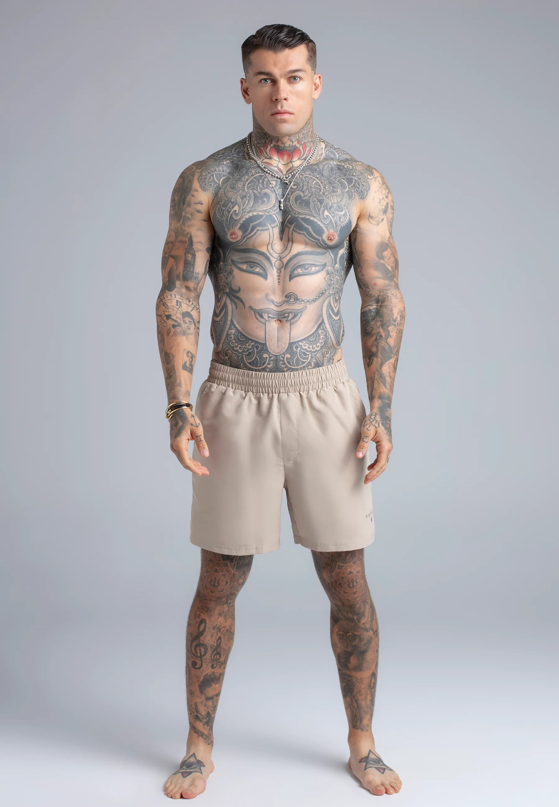 Black and Beige Pack of 2 Swim Shorts - Image 5