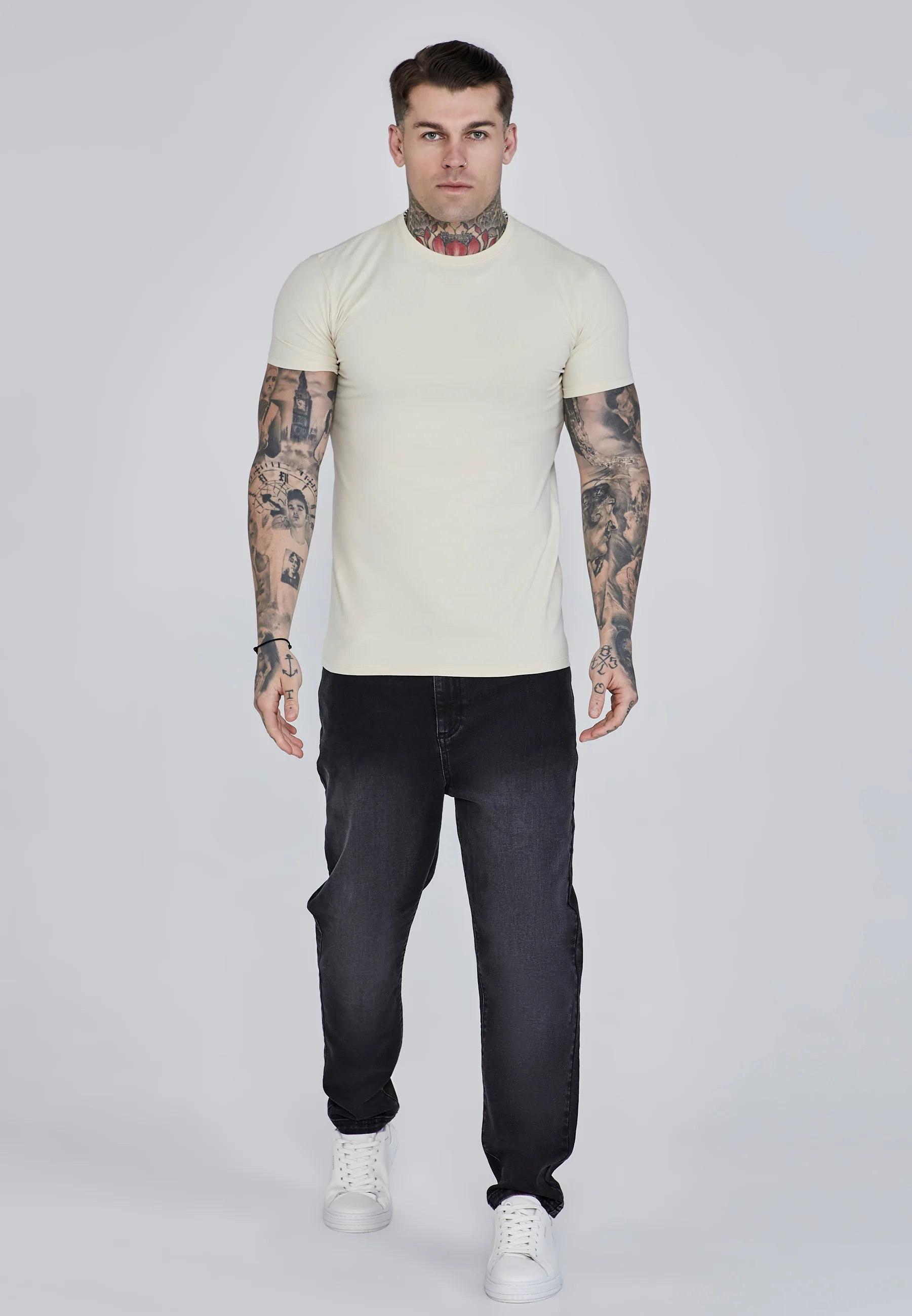 Beige Khaki Pack of 2 T-Shirts - Image 4