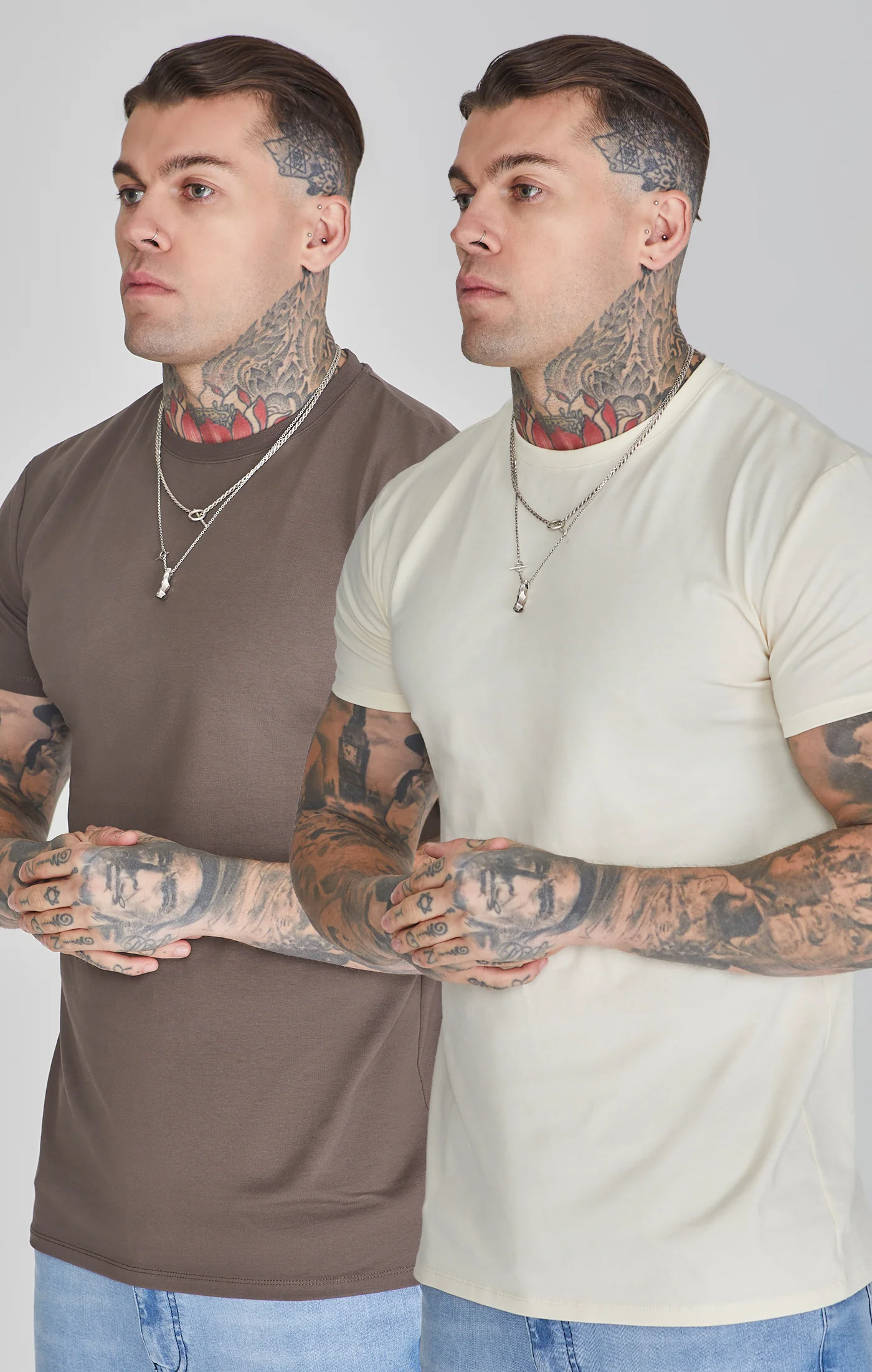Ecru Brown Pack of 2 T-Shirts