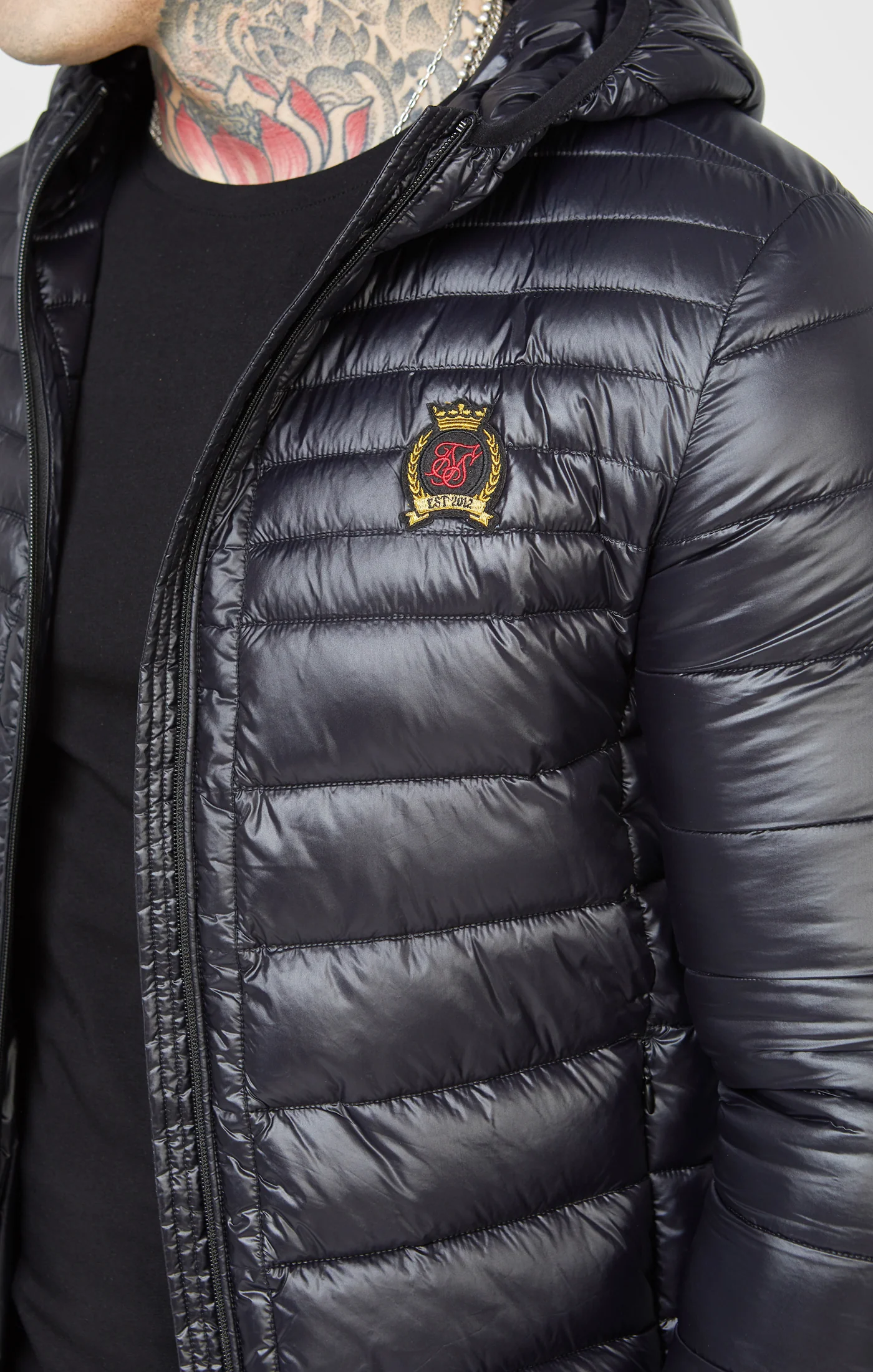 Black Packable Bubble Jacket - Image 2