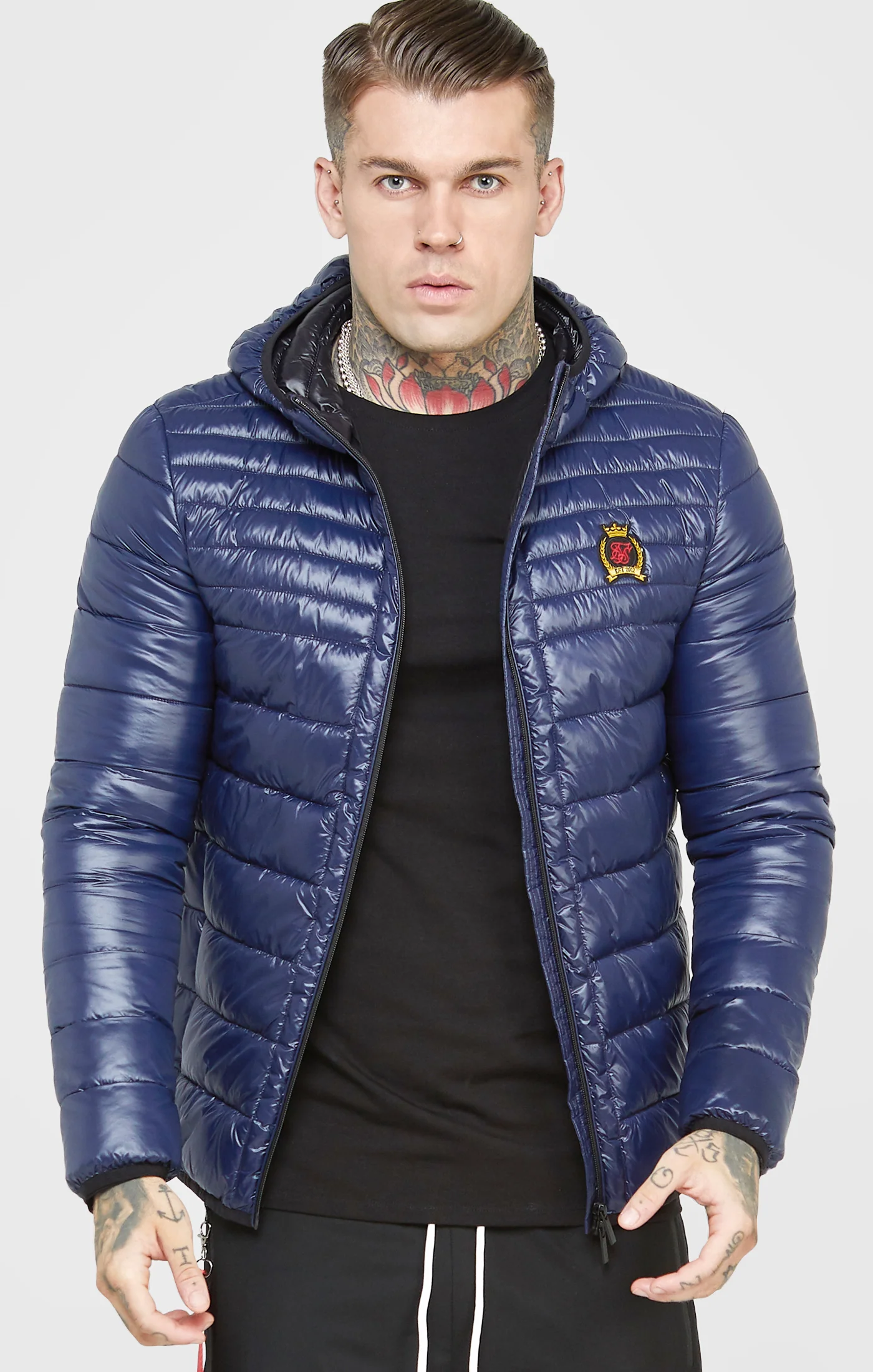 Blue Packable Bubble Jacket