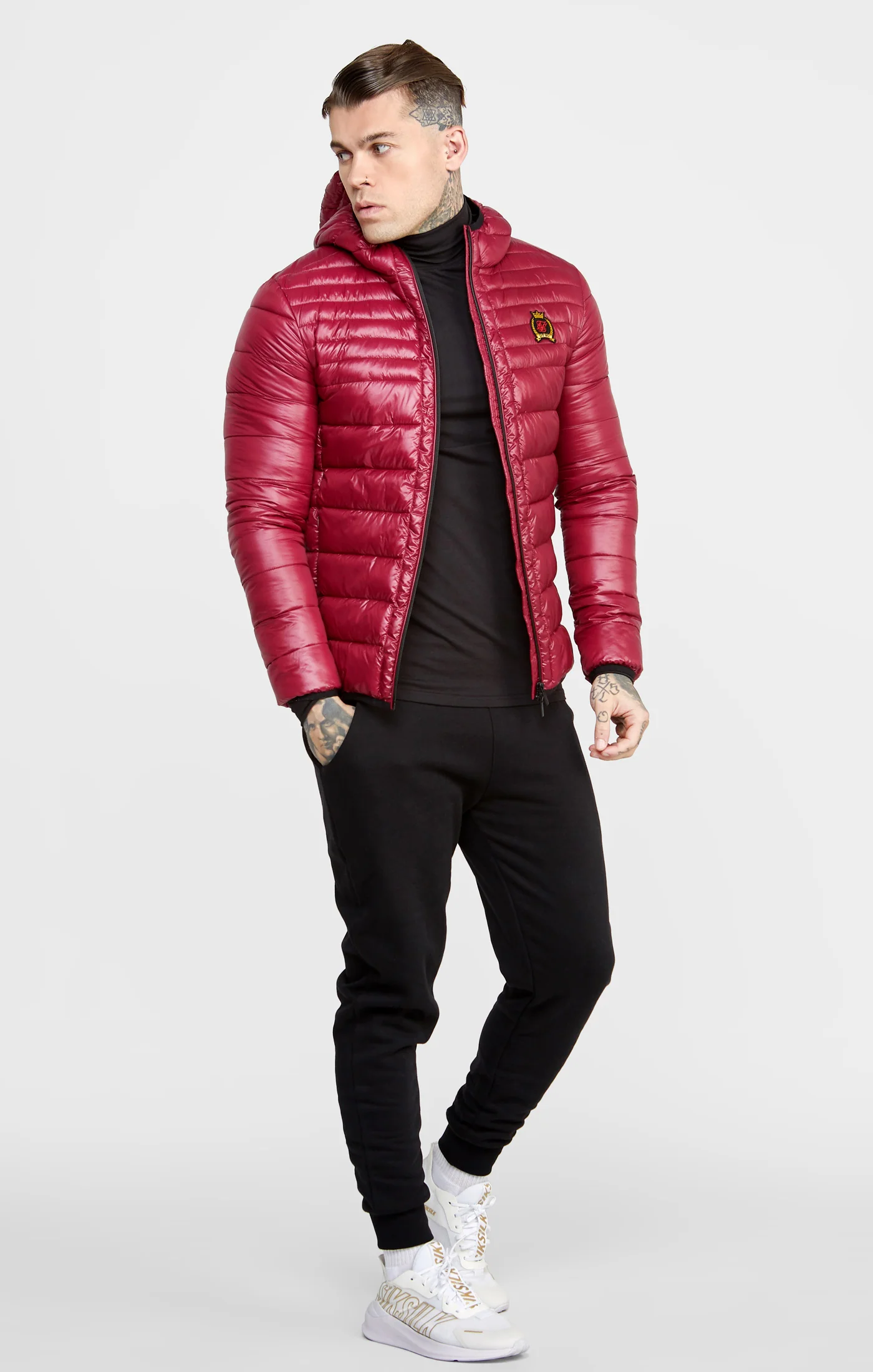 Burgundy Packable Bubble Jacket - Image 4