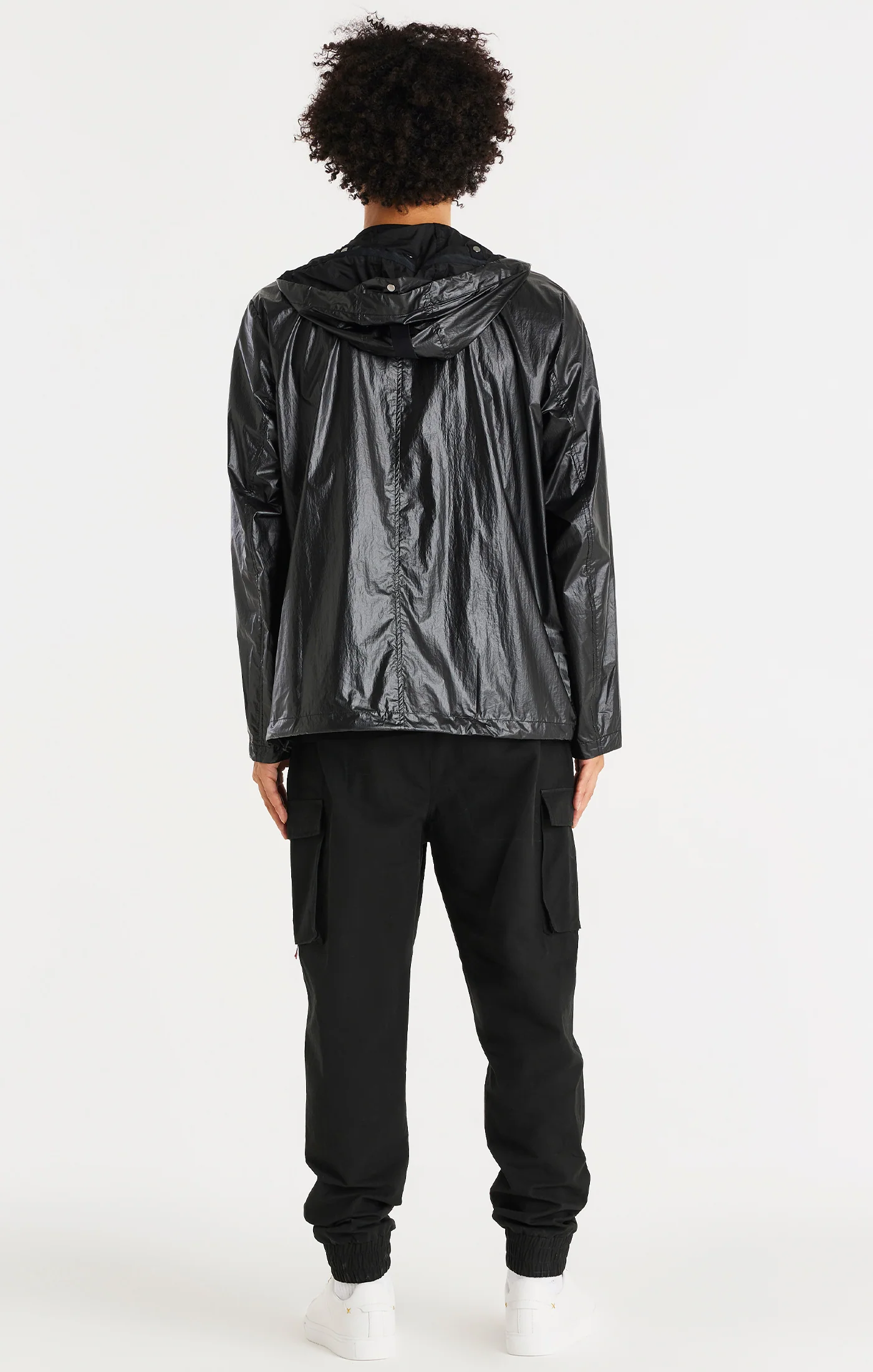 SikSilk Packaway Nylon Zip Through Jacket - Black - Image 5