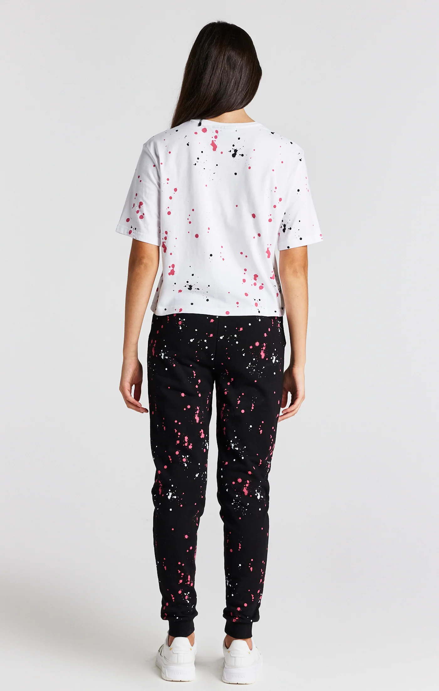 Girls Black Paint Splatter Jogger - Image 5
