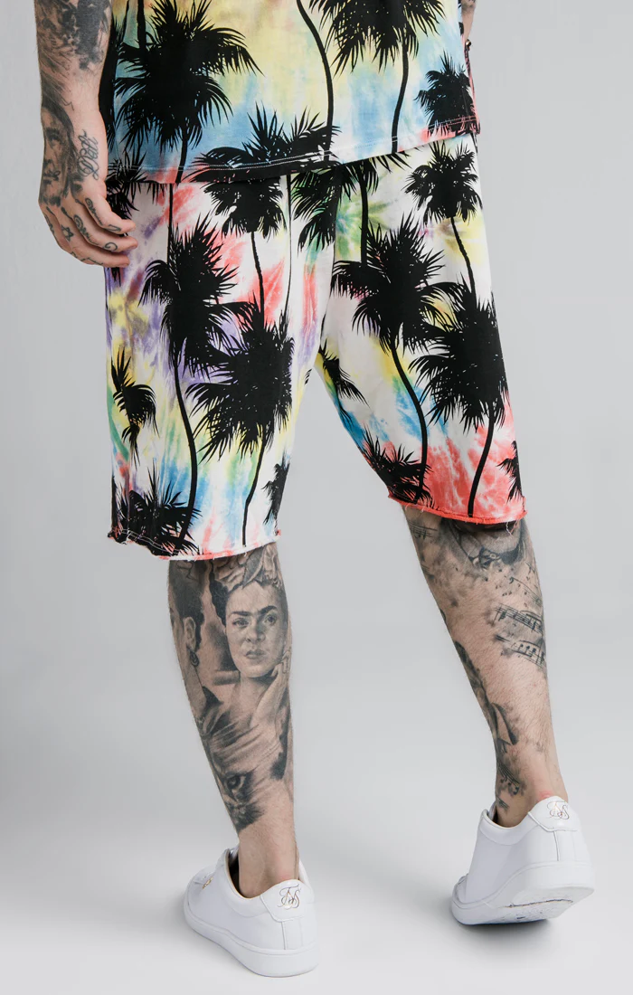SikSilk Palm Tie Dye Shorts - Black - Image 2