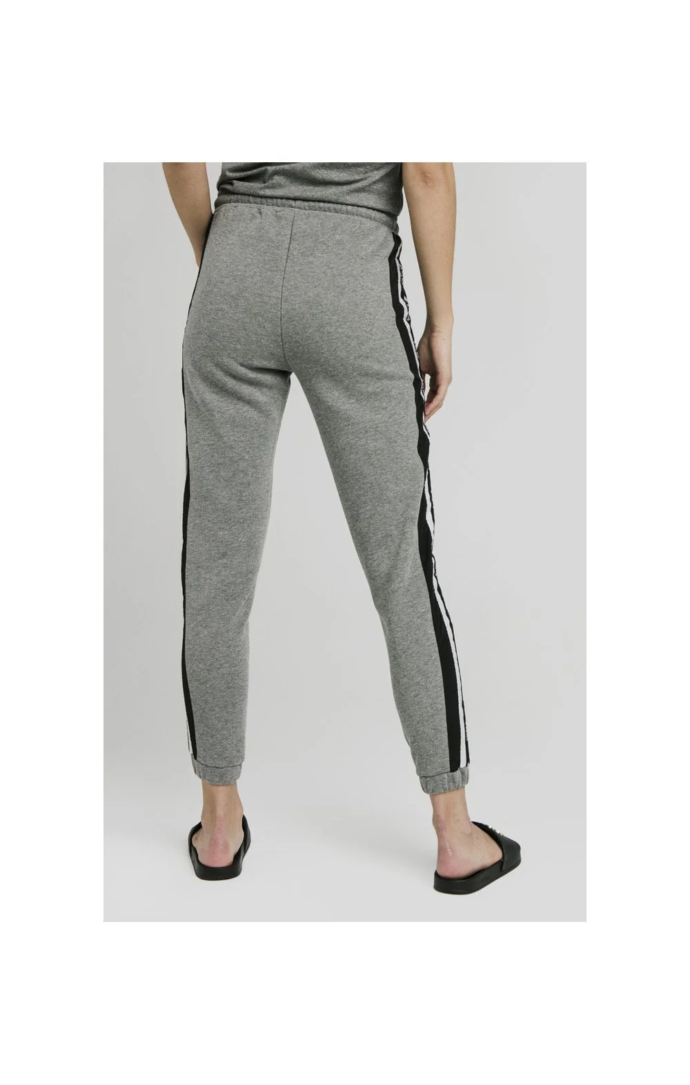 SikSilk Panel Tape Joggers - Grey Marl - Image 7