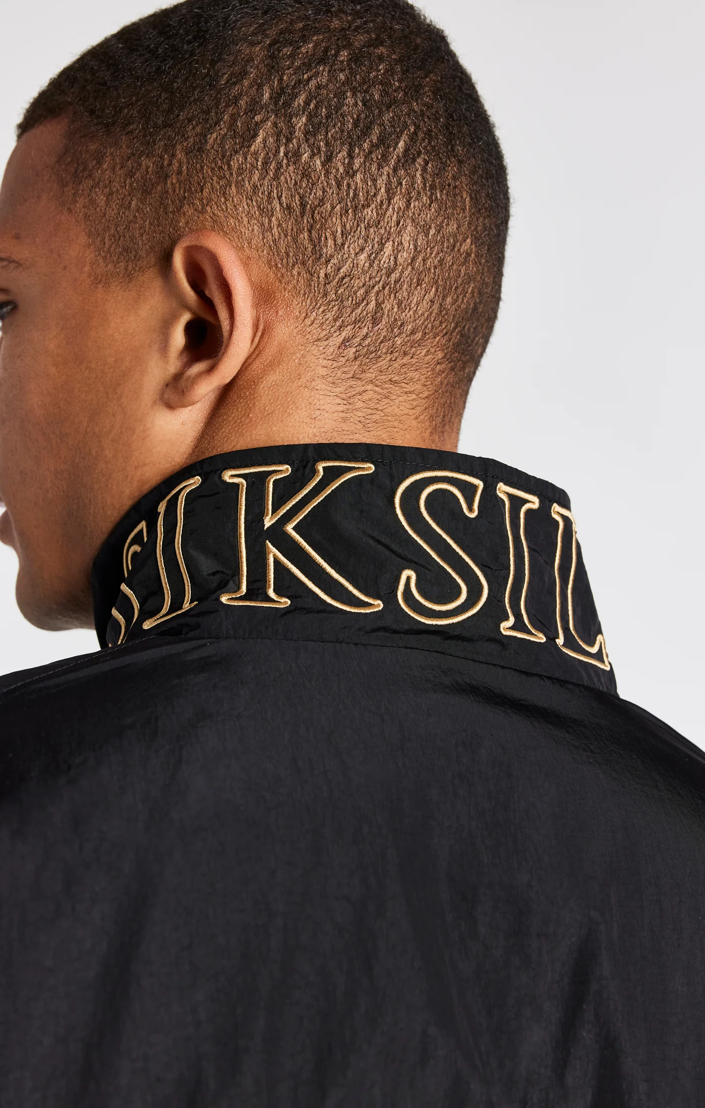 Black Panelled Bomber Jacket - Image 6