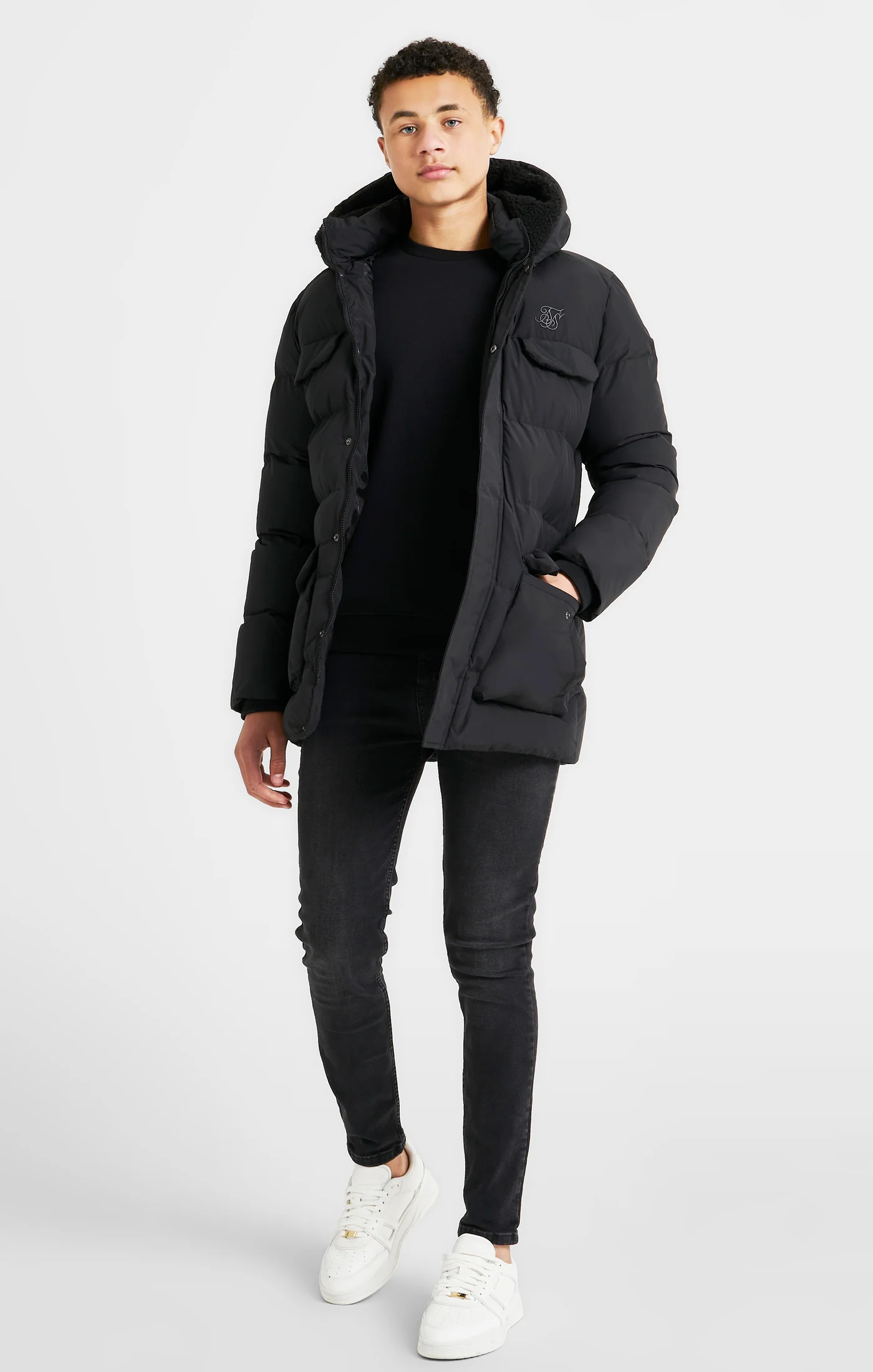 Boys Black Parka - Image 4