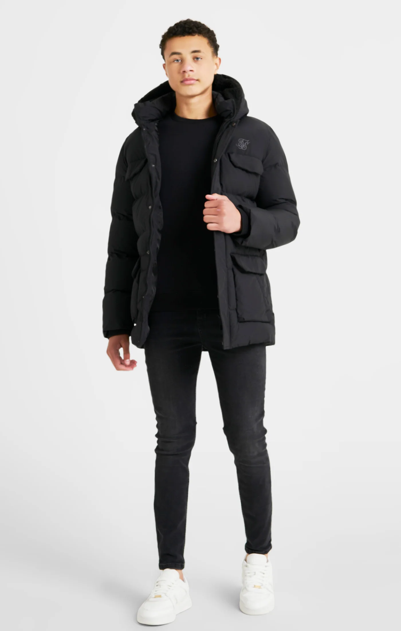 Boys Black Parka - Image 6