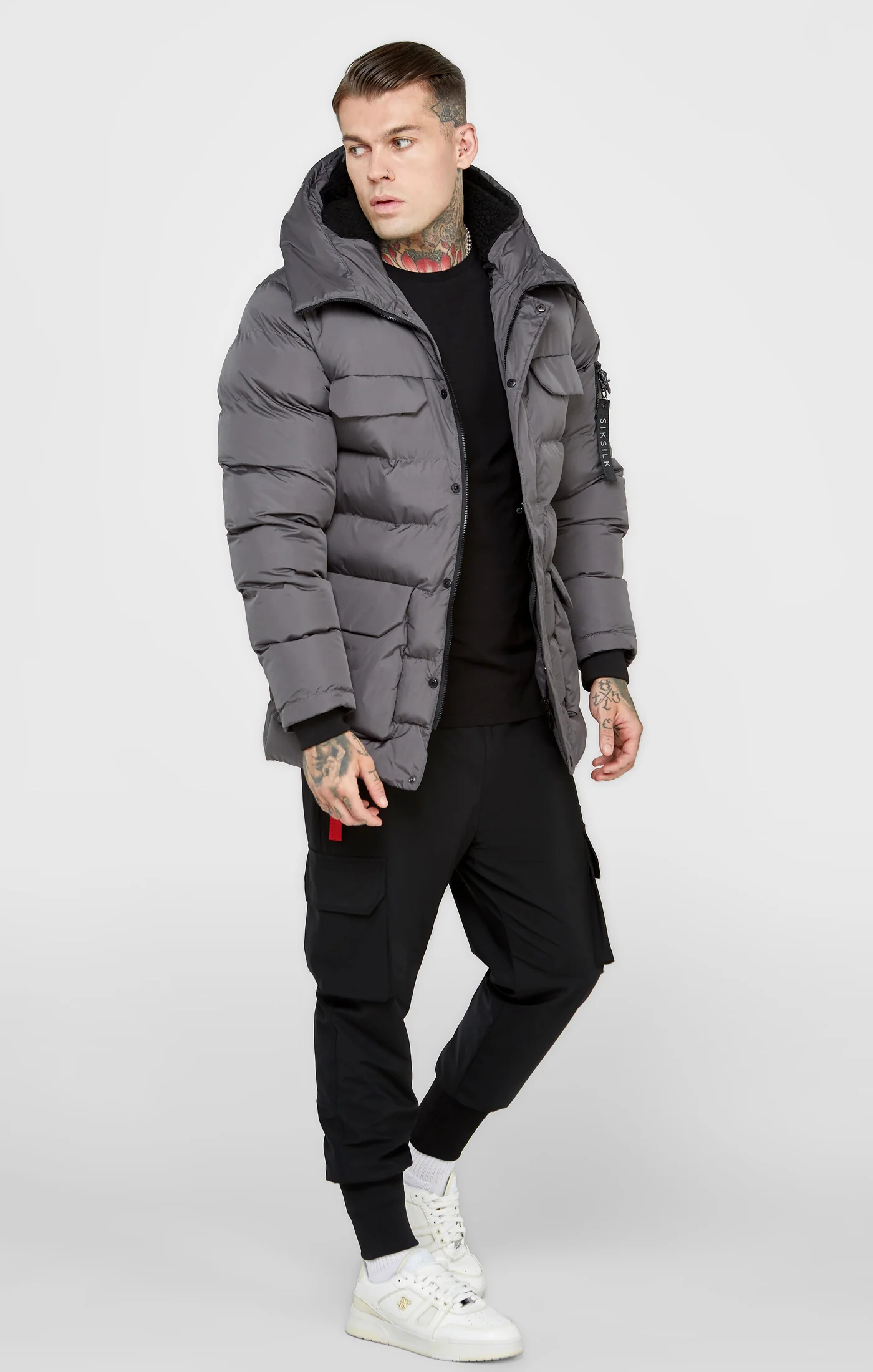 Charcoal Bomber Jacket - Image 4