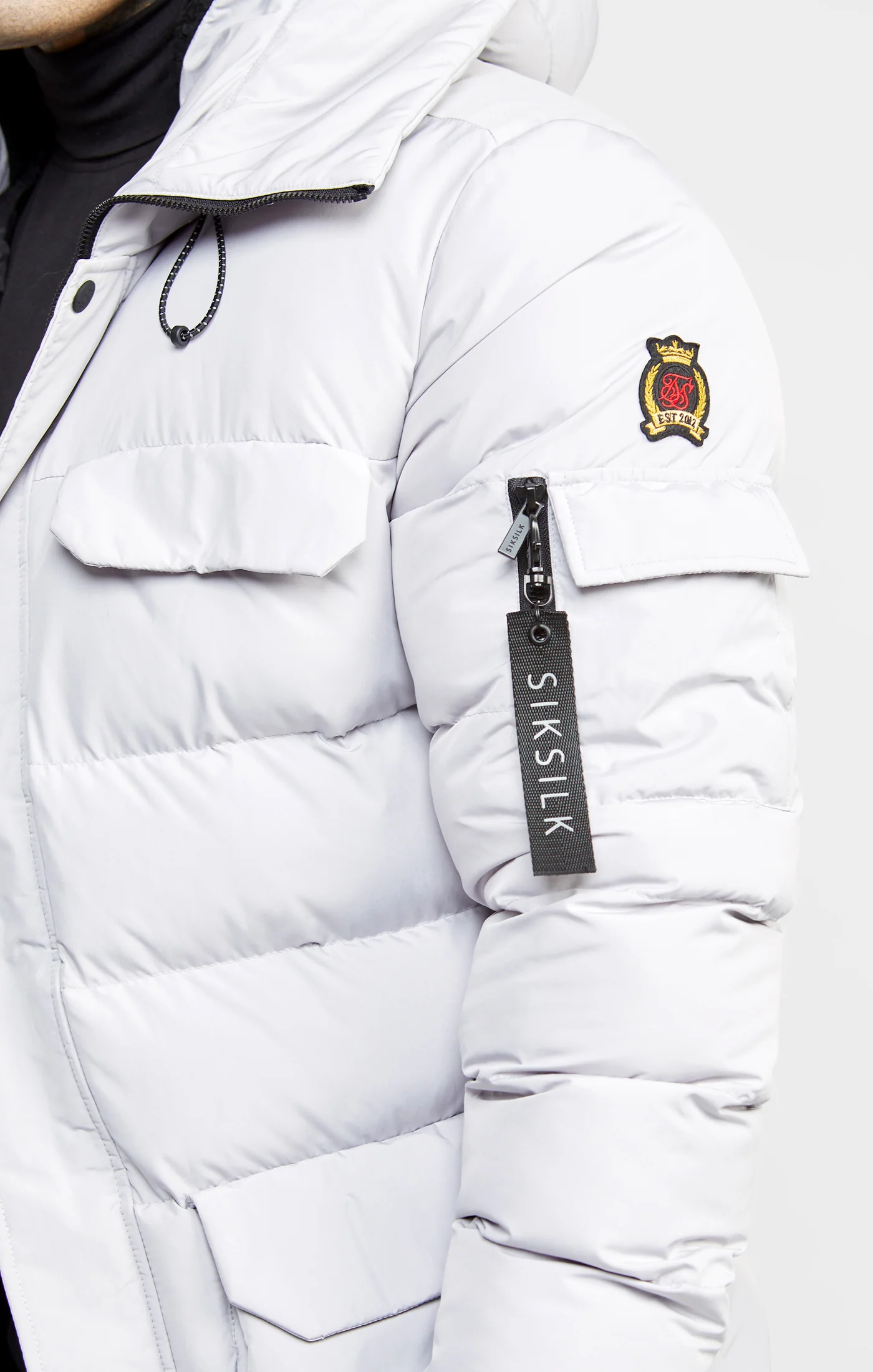 Grey Parka Jacket - Image 2