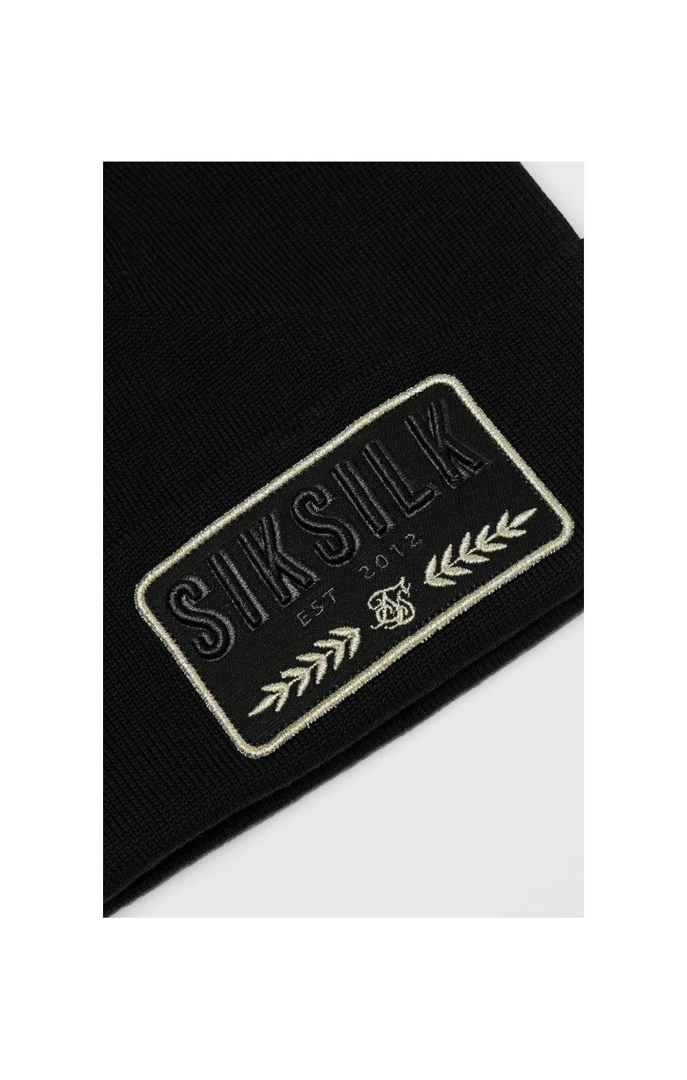 SikSilk Patch Beanie - Black - Image 2