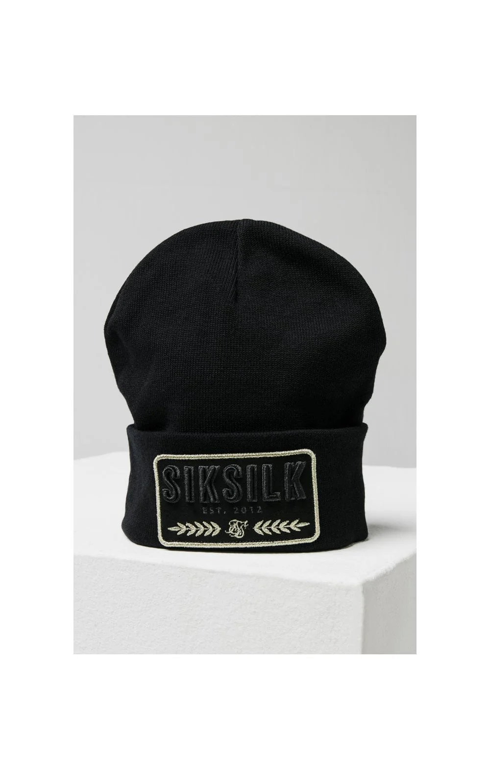 SikSilk Patch Beanie - Black - Image 3