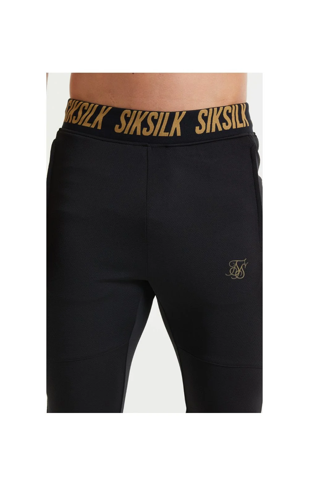 SikSilk Performance Agility Pants - Black & Gold - Image 2