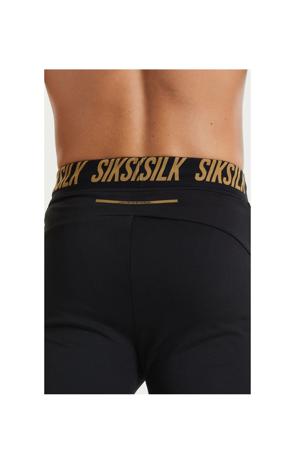 SikSilk Performance Agility Pants - Black & Gold - Image 3