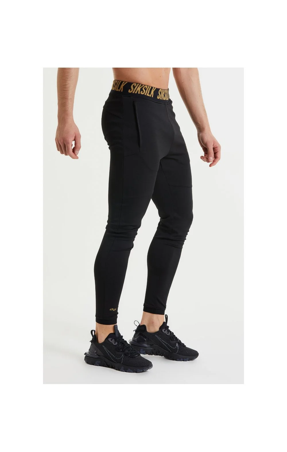 SikSilk Performance Agility Pants - Black & Gold - Image 5