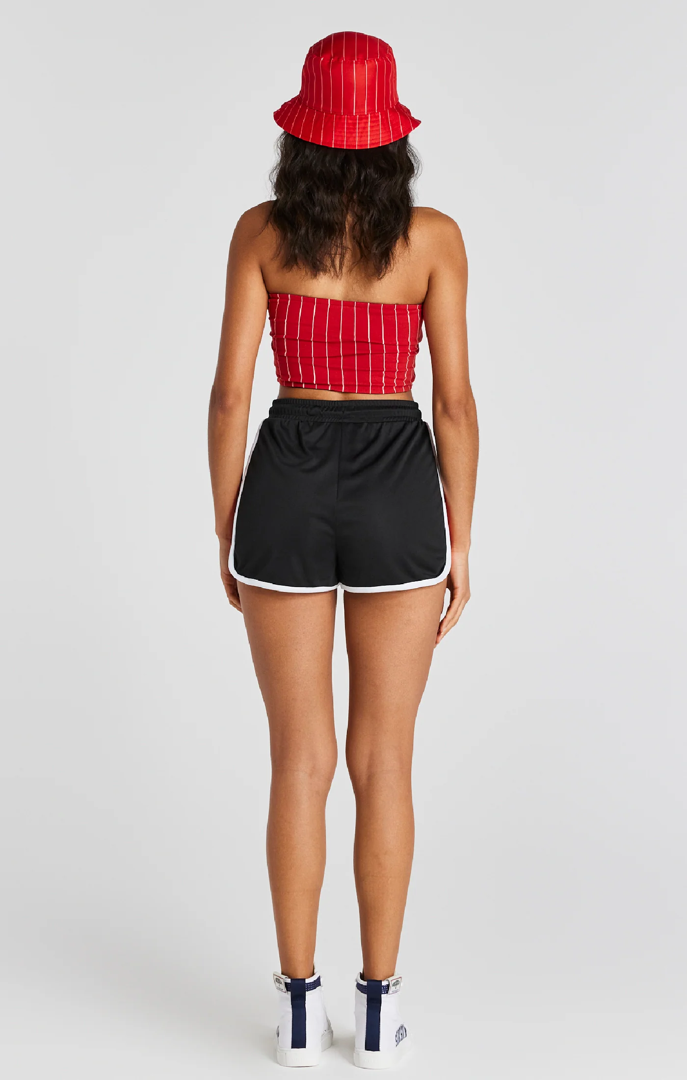 Red Pinstripe Bandeau Top - Image 5