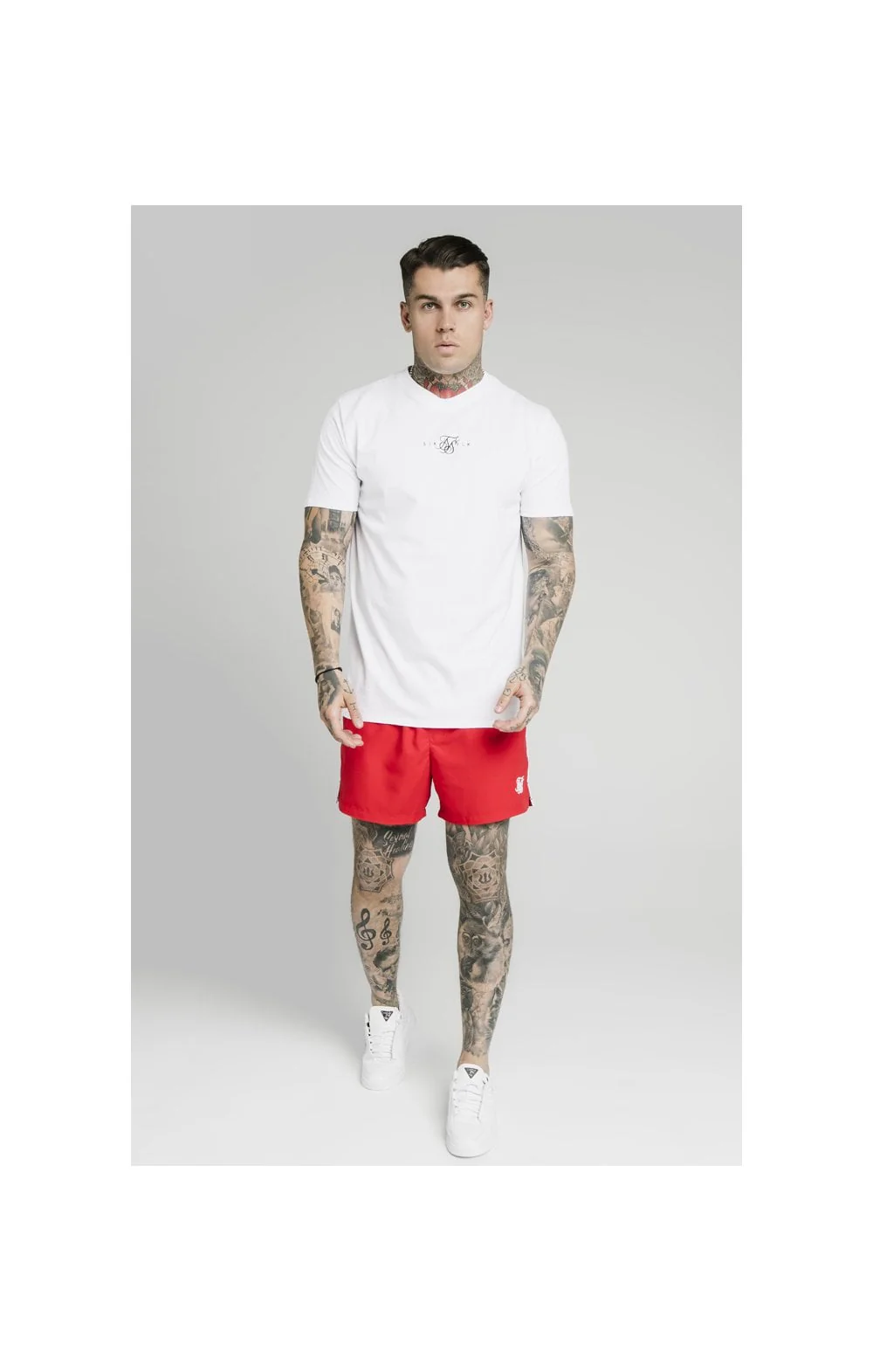 SikSilk Piping Swim Shorts – Red - Image 4
