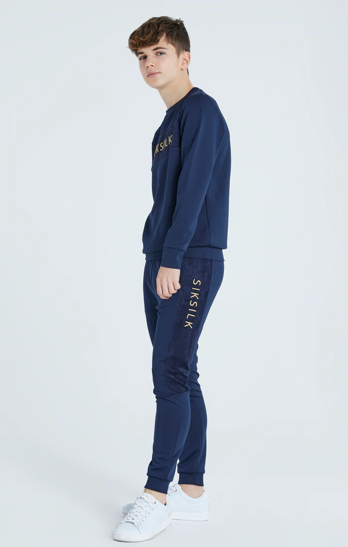 Boys Navy Mesh Sweatshirt - Image 5