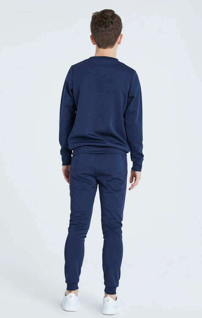 Boys Navy Mesh Sweatshirt - Image 7