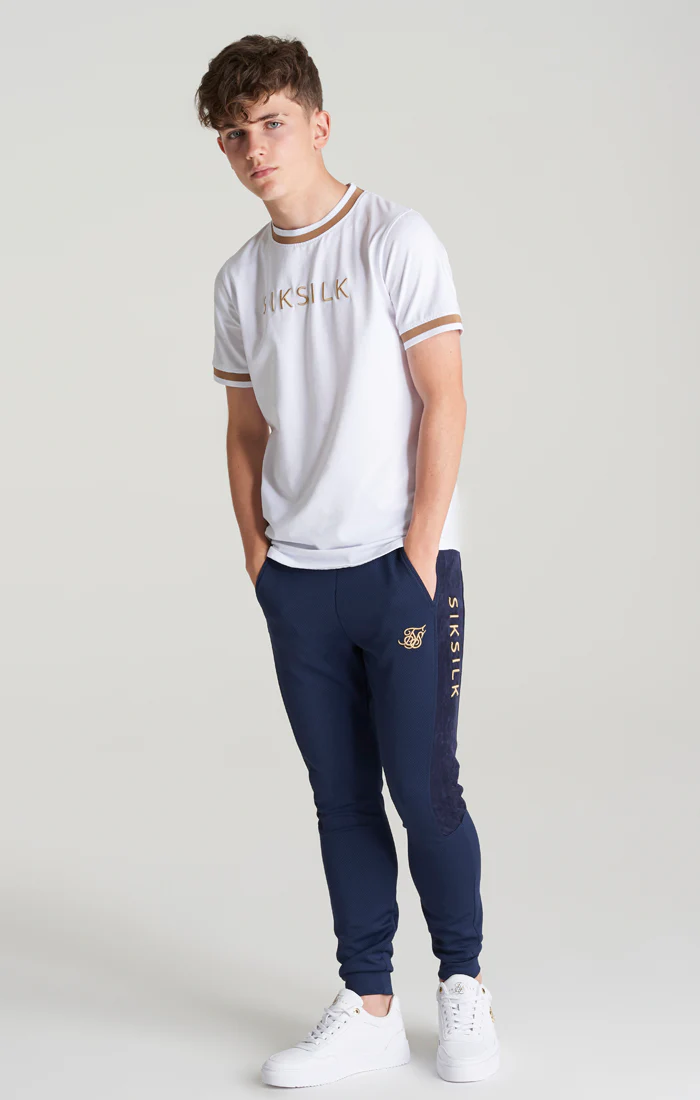 Boys White Contrast Collar T-Shirt - Image 5