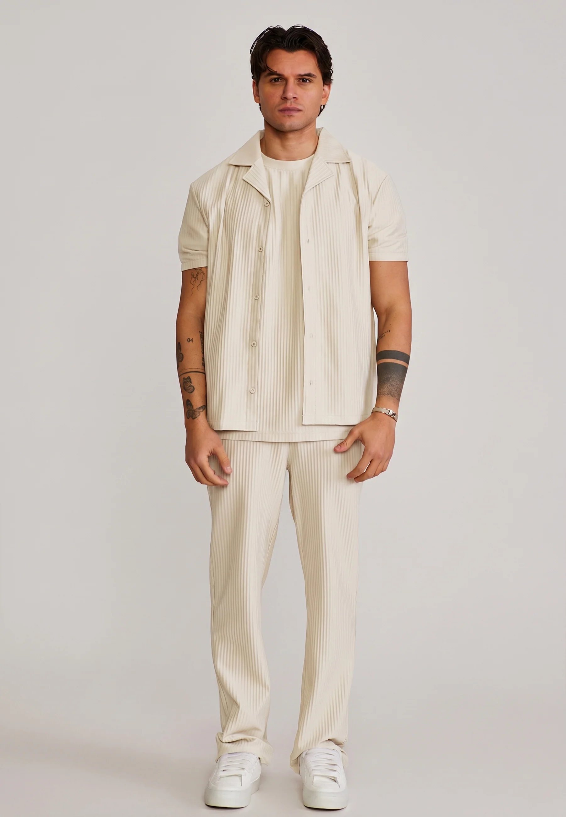Ecru Plisse Shirt - Image 4