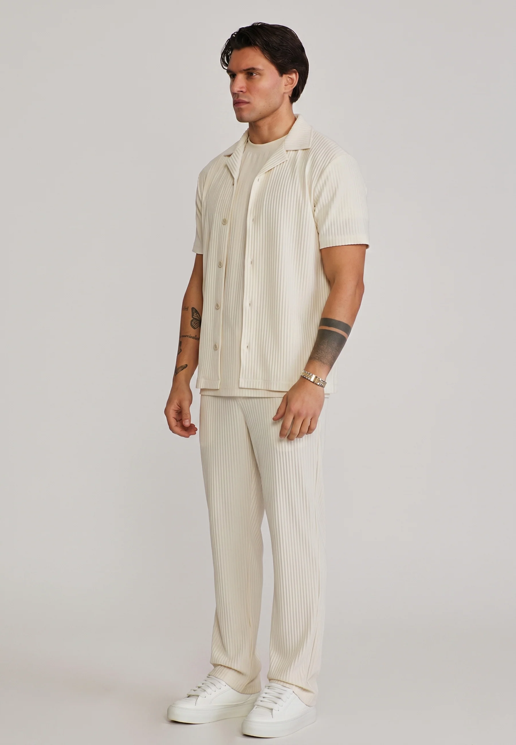 Ecru Plisse Shirt - Image 5