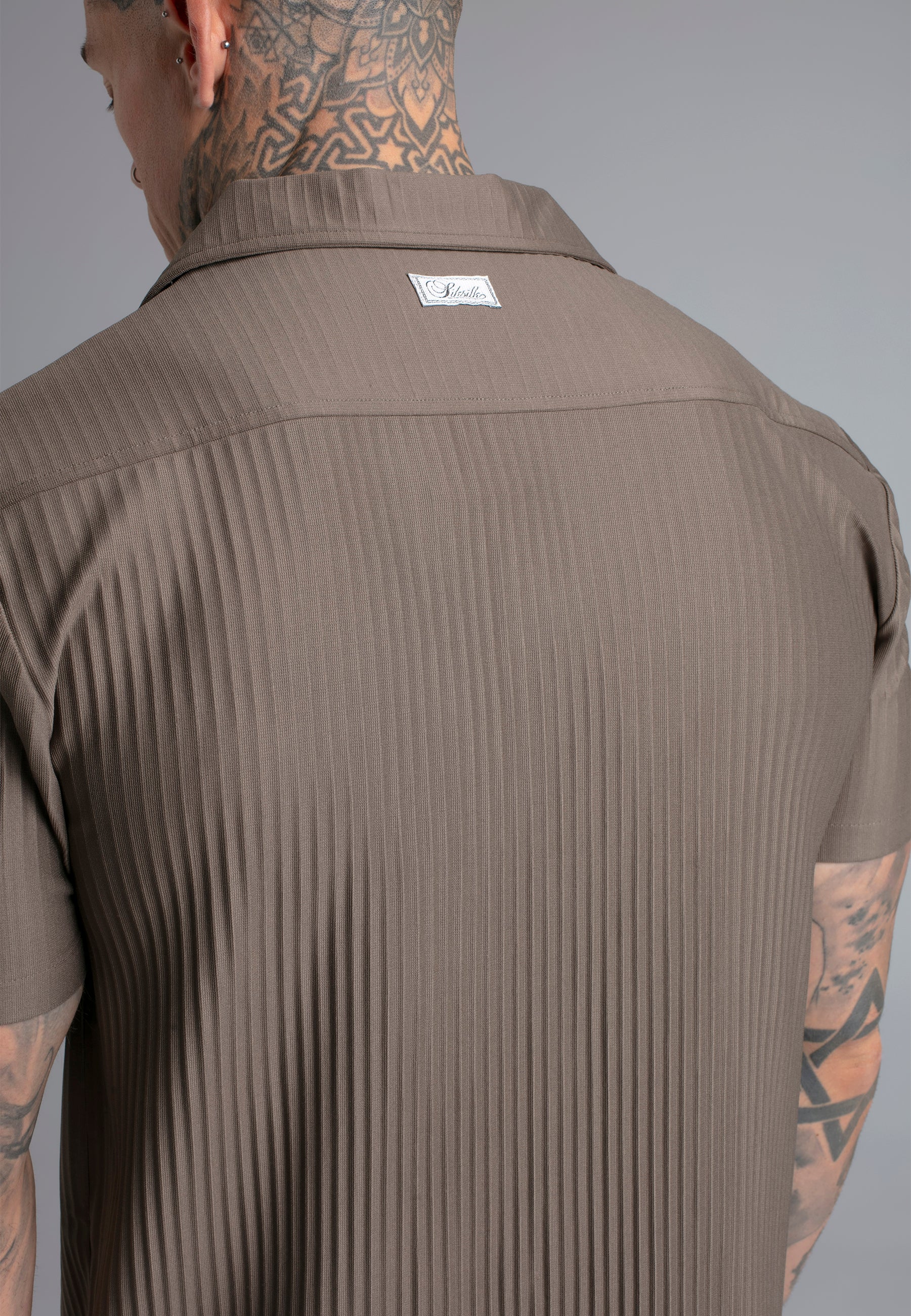 Brown Plisse Shirt - Image 2