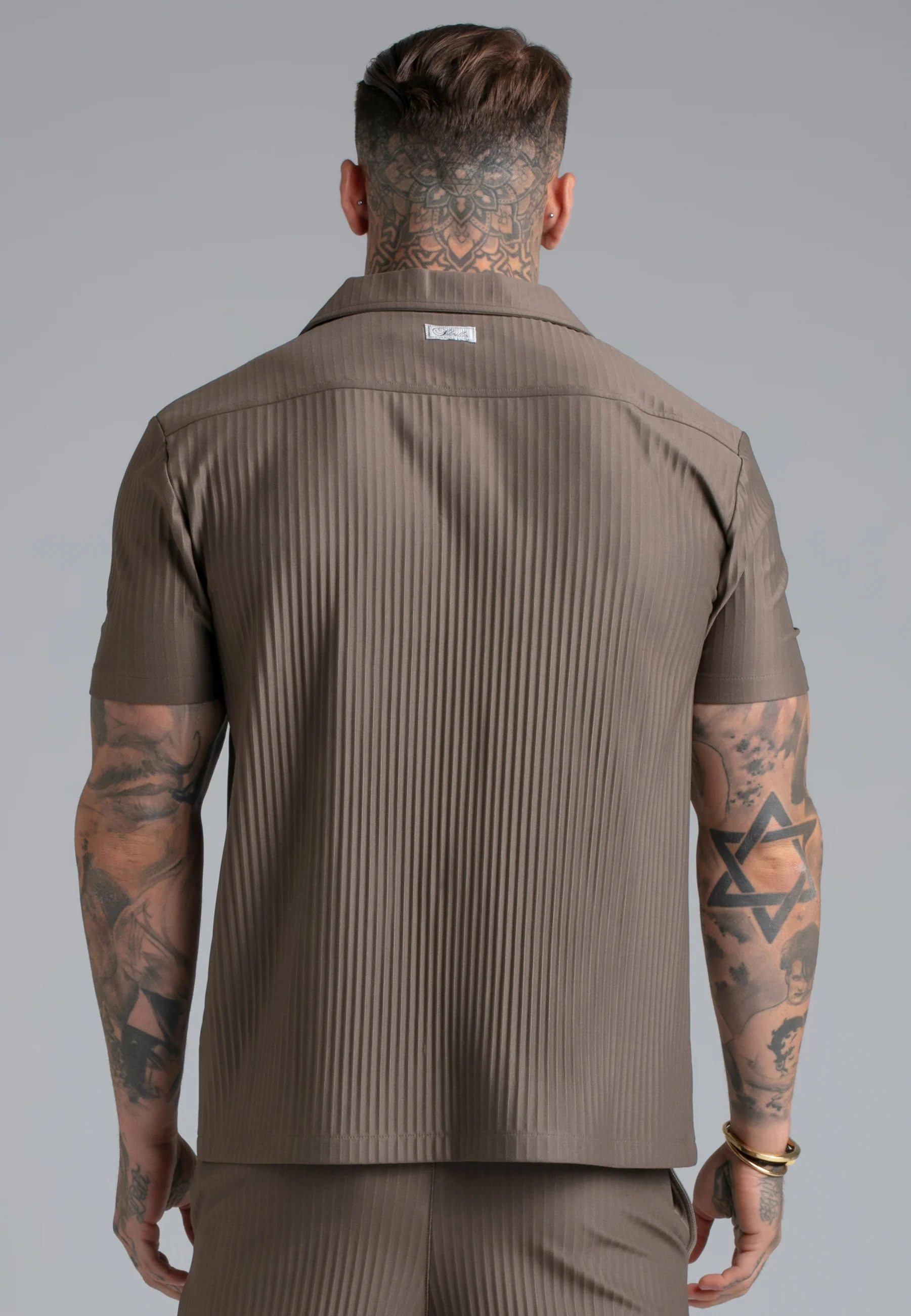Brown Plisse Shirt - Image 6