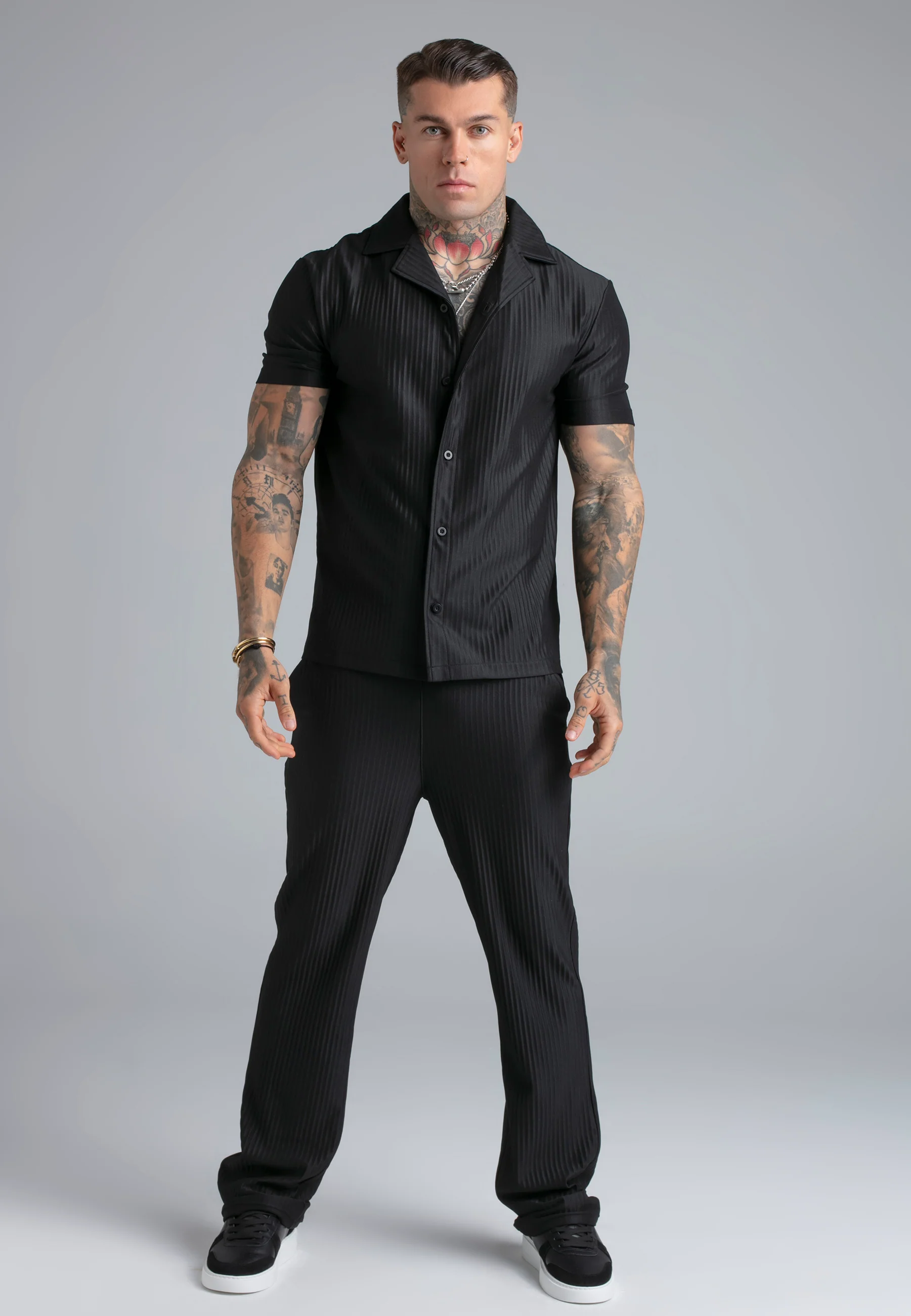 Black Plisse Shirt - Image 4