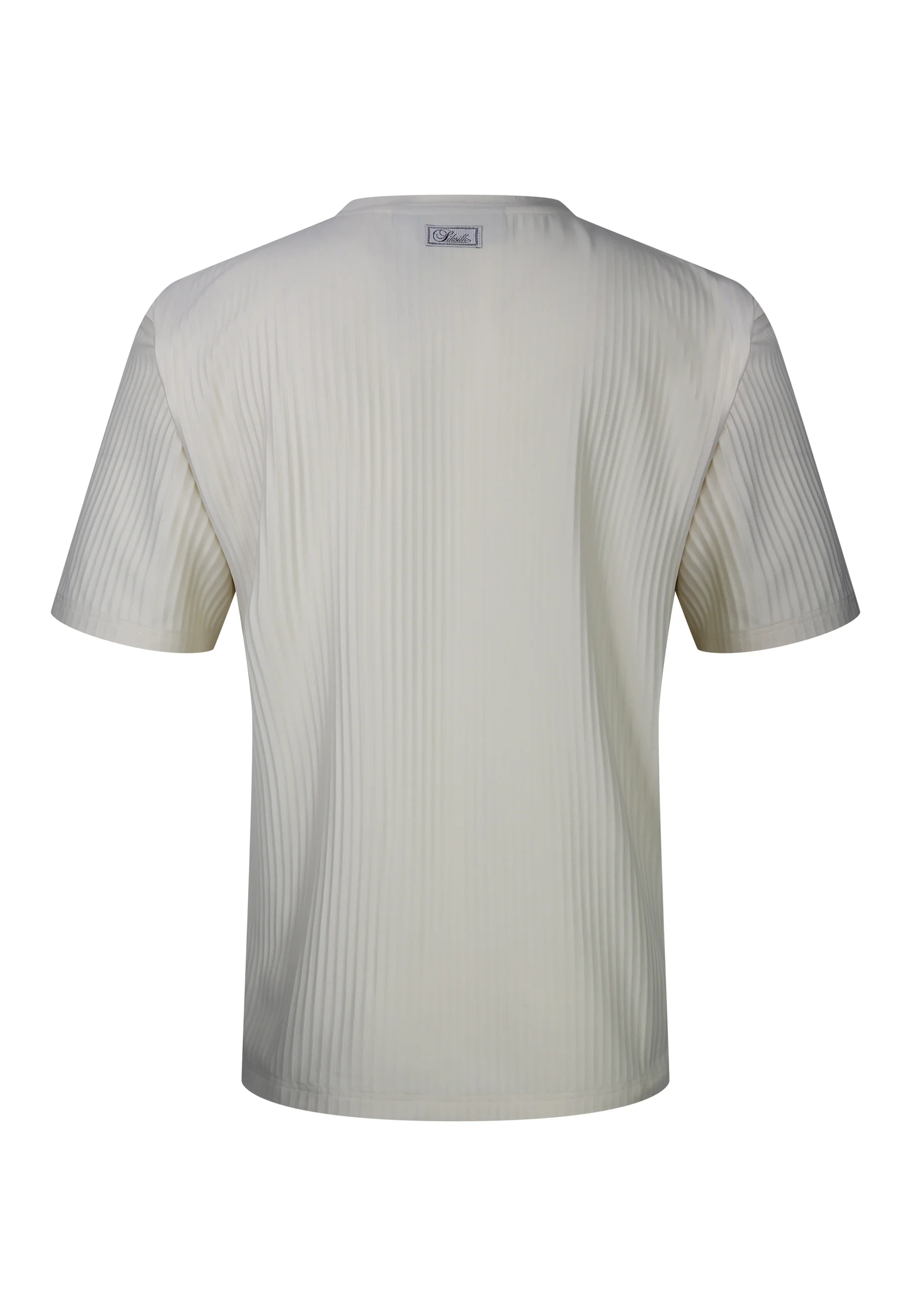 Ecru Plisse T-Shirt - Image 7