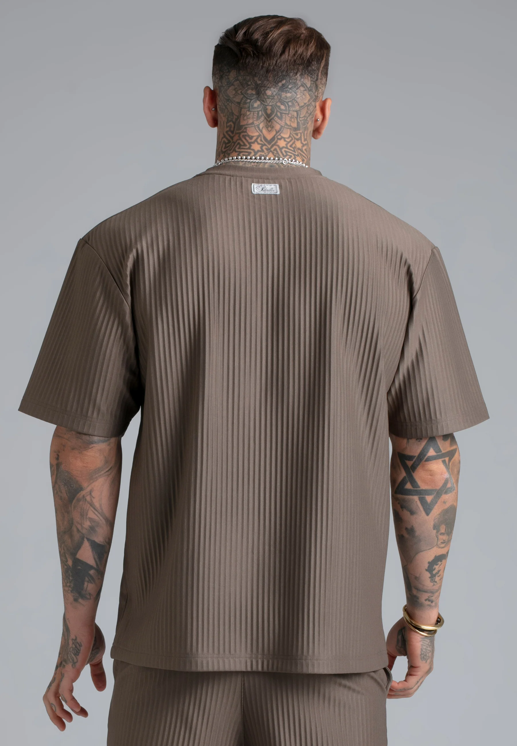 Brown Plisse T-Shirt - Image 5