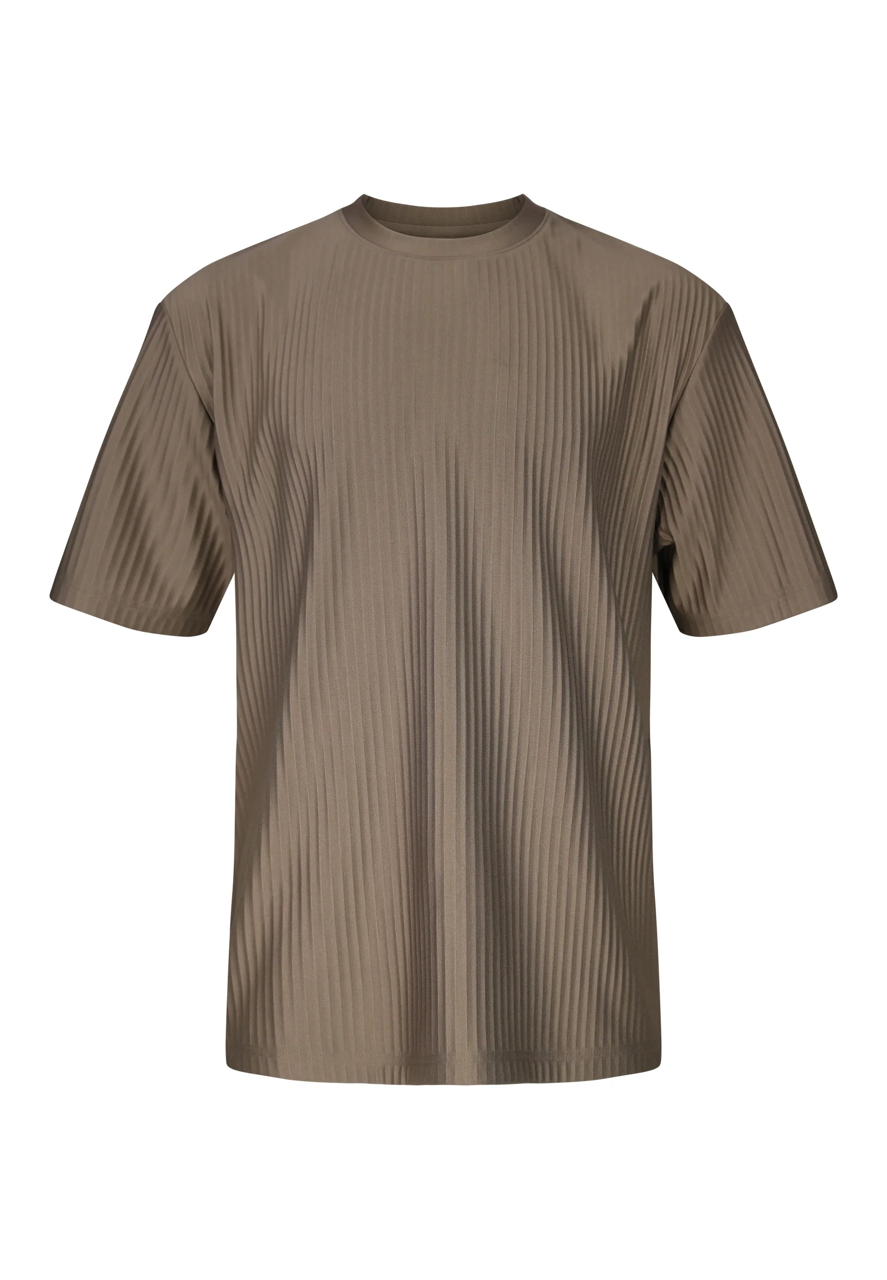 Brown Plisse T-Shirt - Image 6
