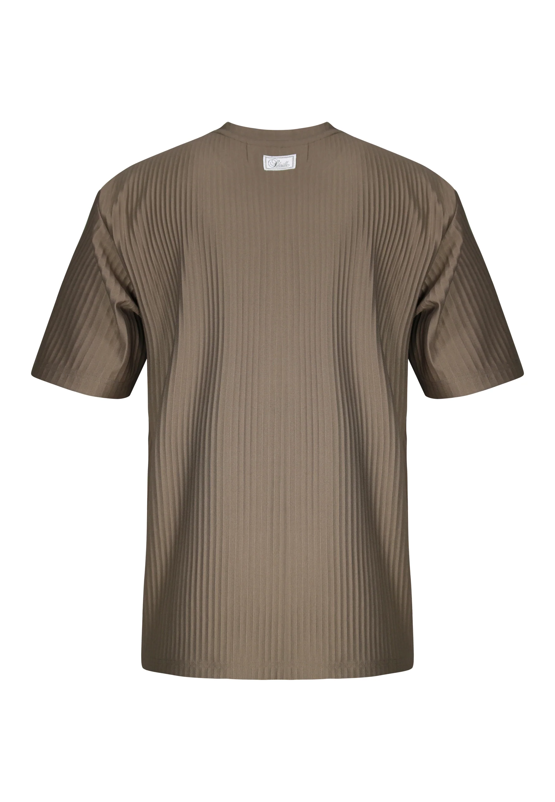Brown Plisse T-Shirt - Image 7