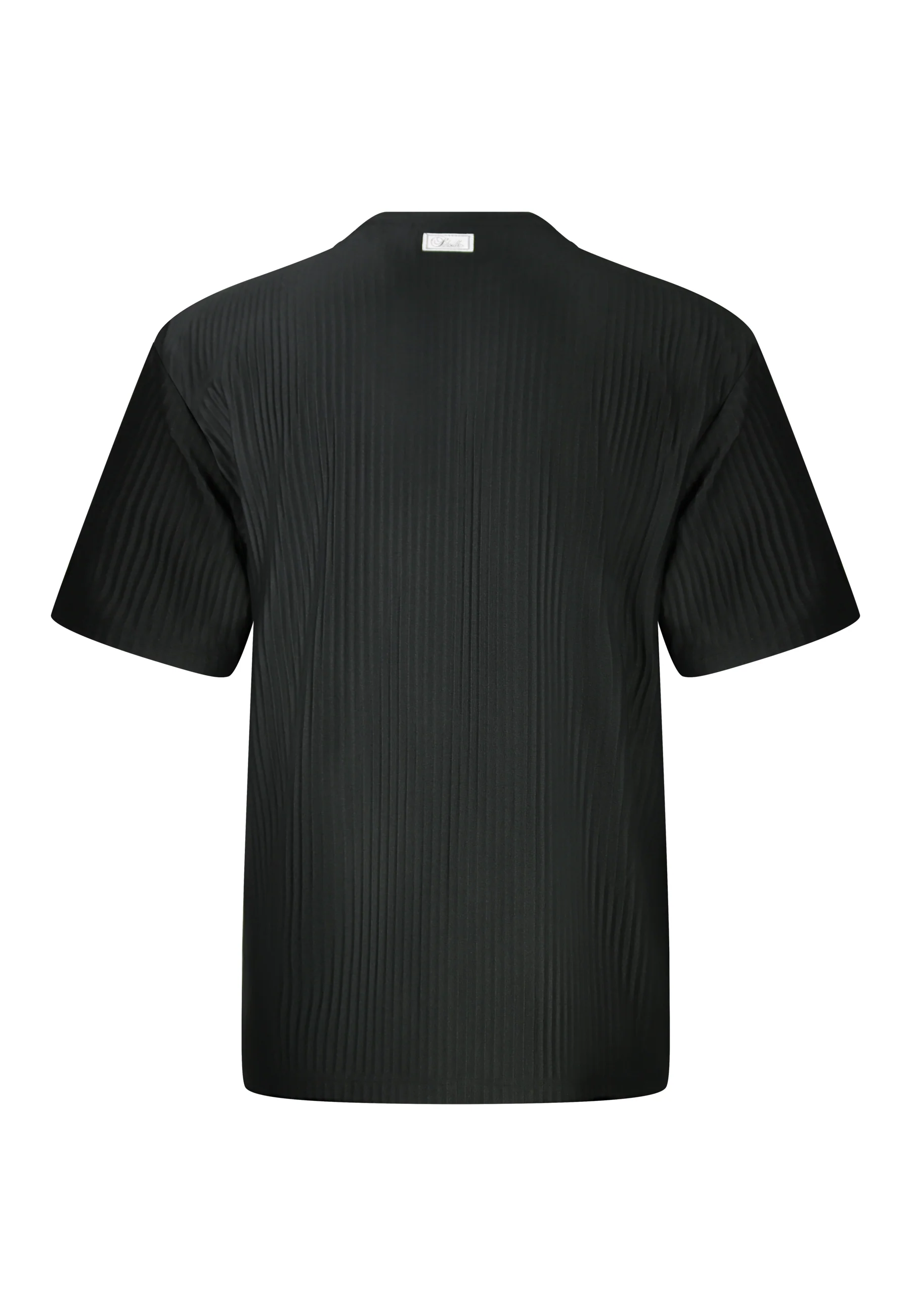 Black Plisse T-Shirt - Image 7