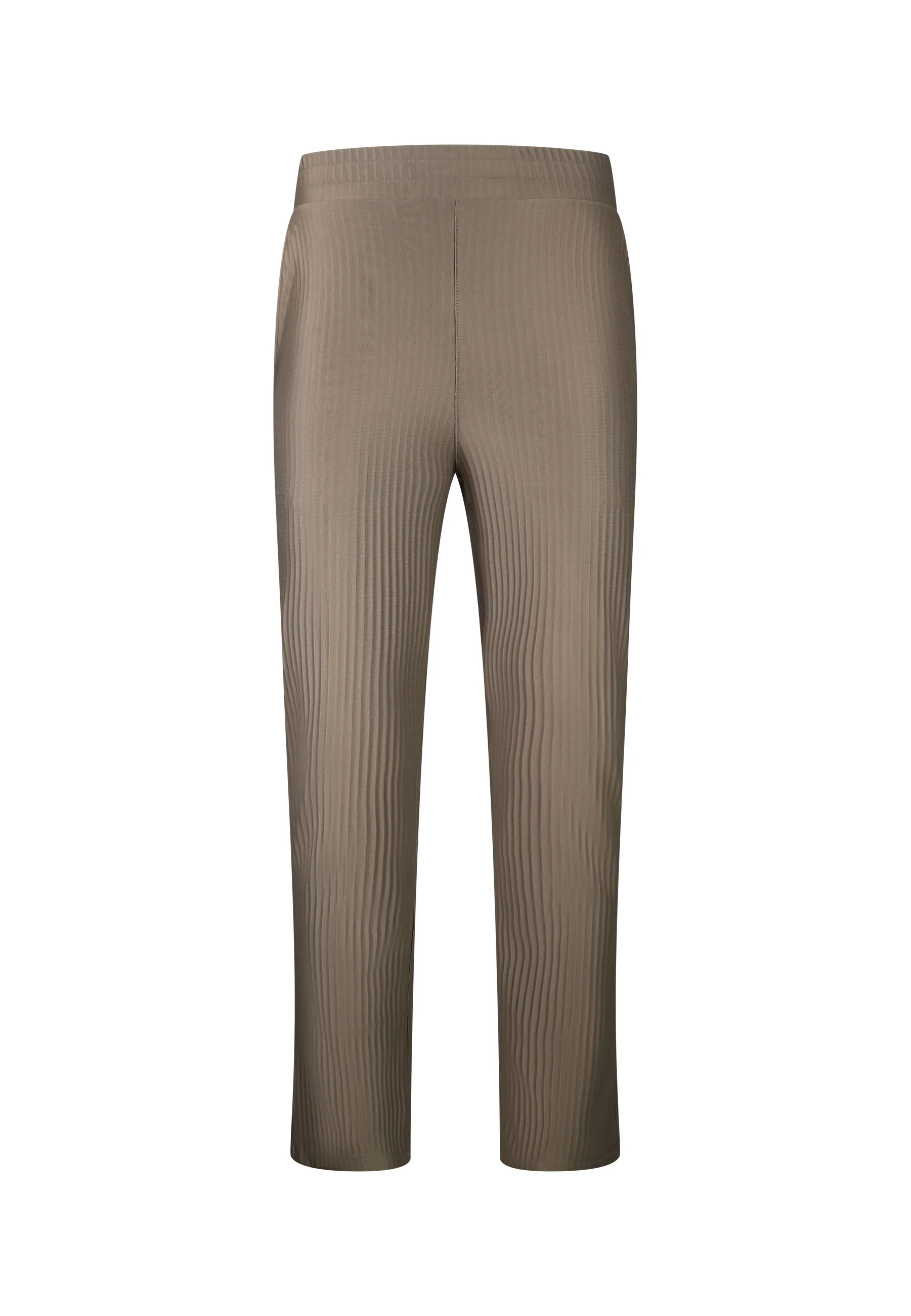 Brown Plisse Track Pants - Image 6