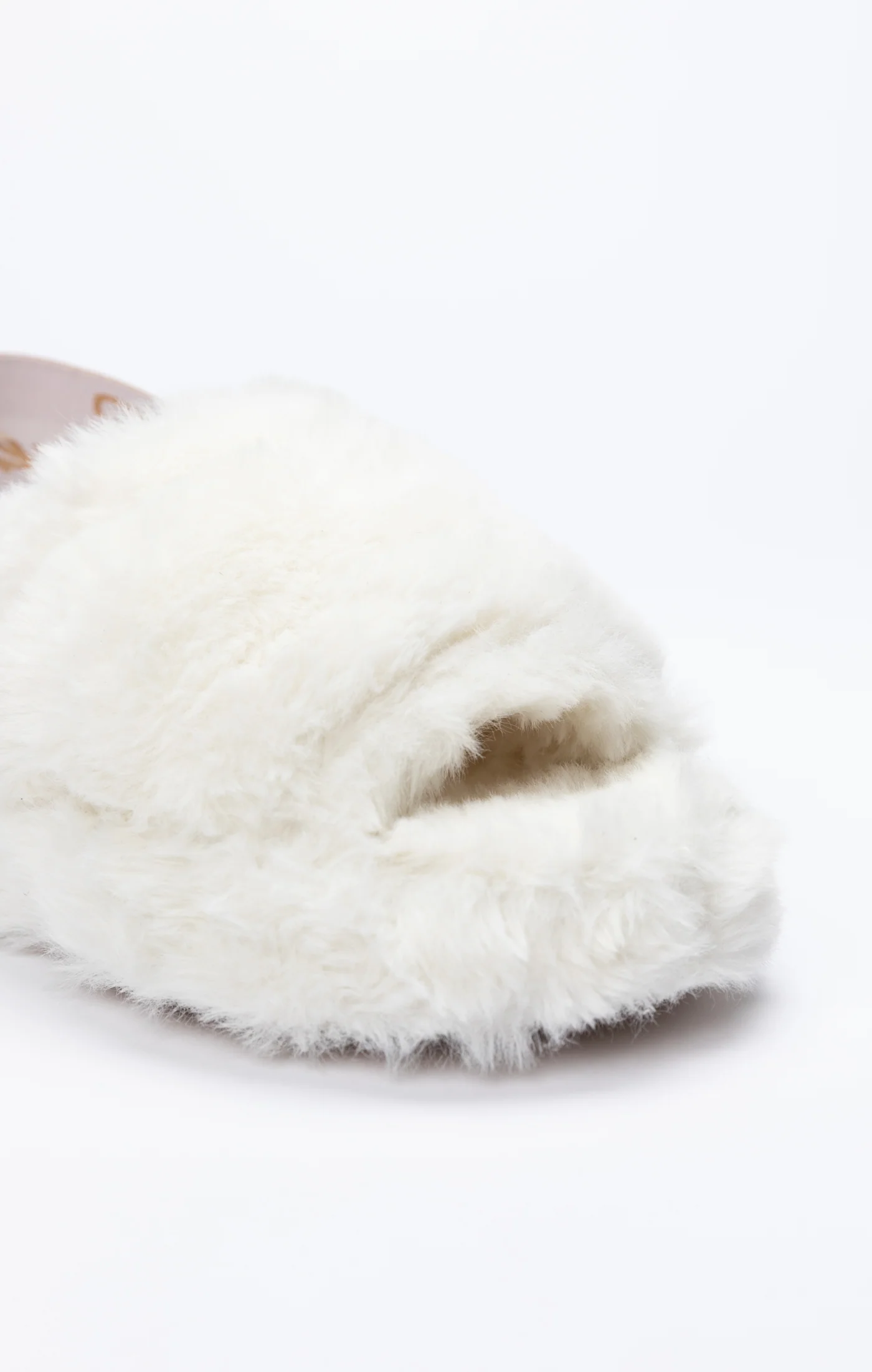 White Fluffy Slide Slipper - Image 4