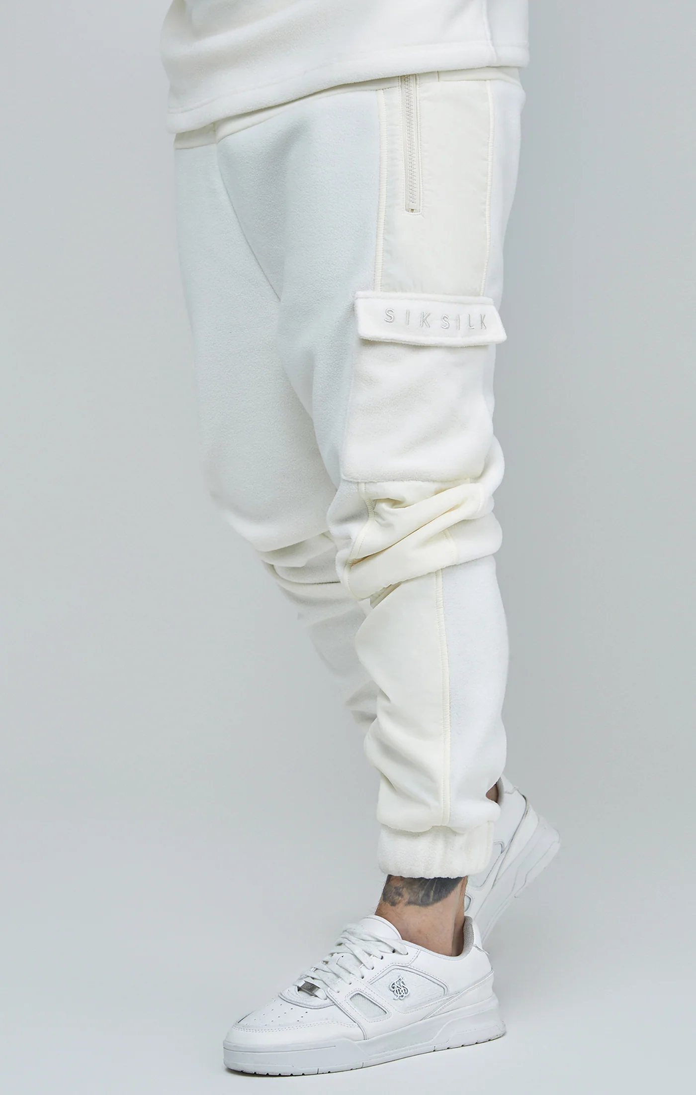 Ecru Polar Fleece Relaxed Jogger