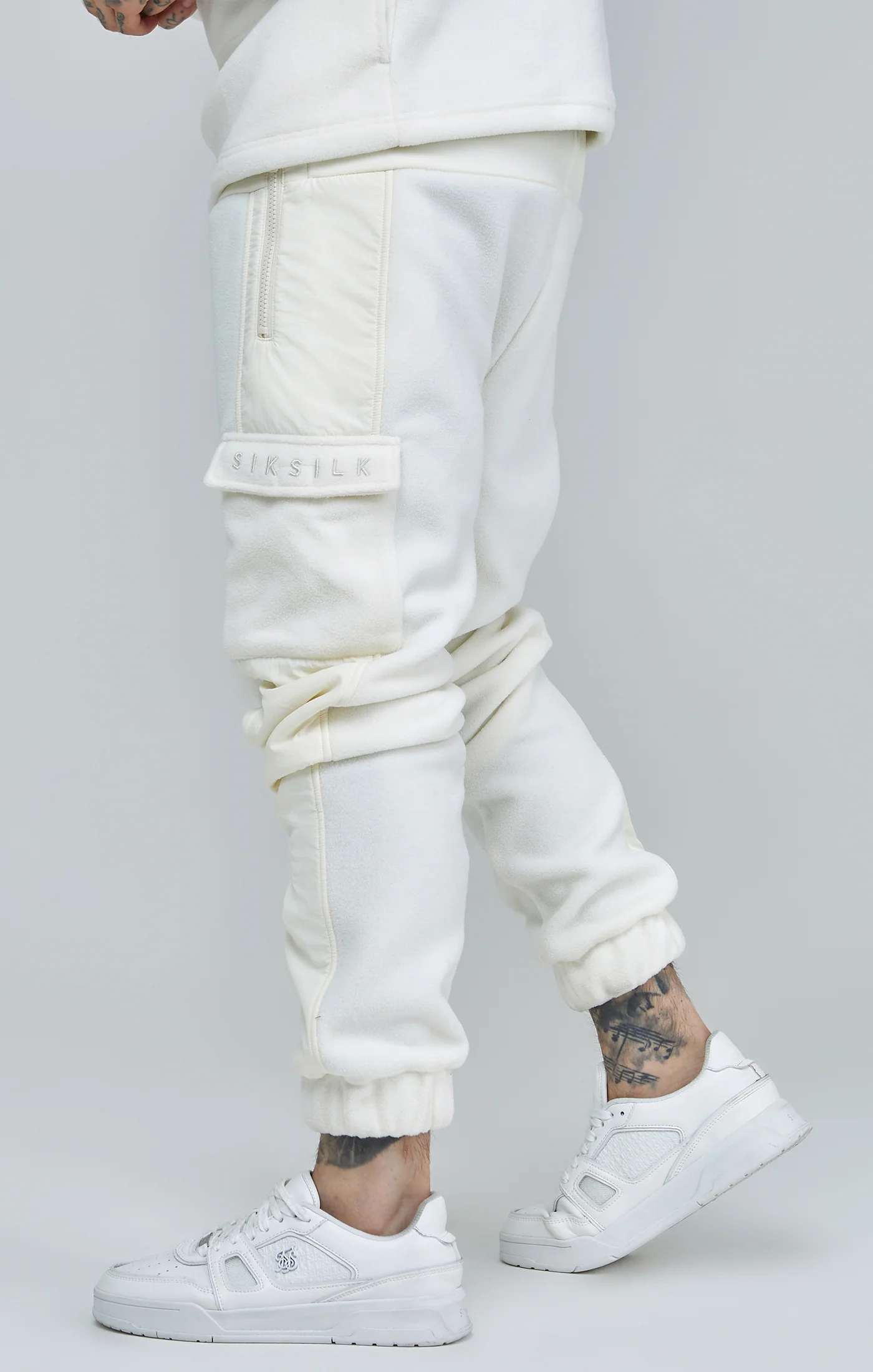 Ecru Polar Fleece Relaxed Jogger - Image 3