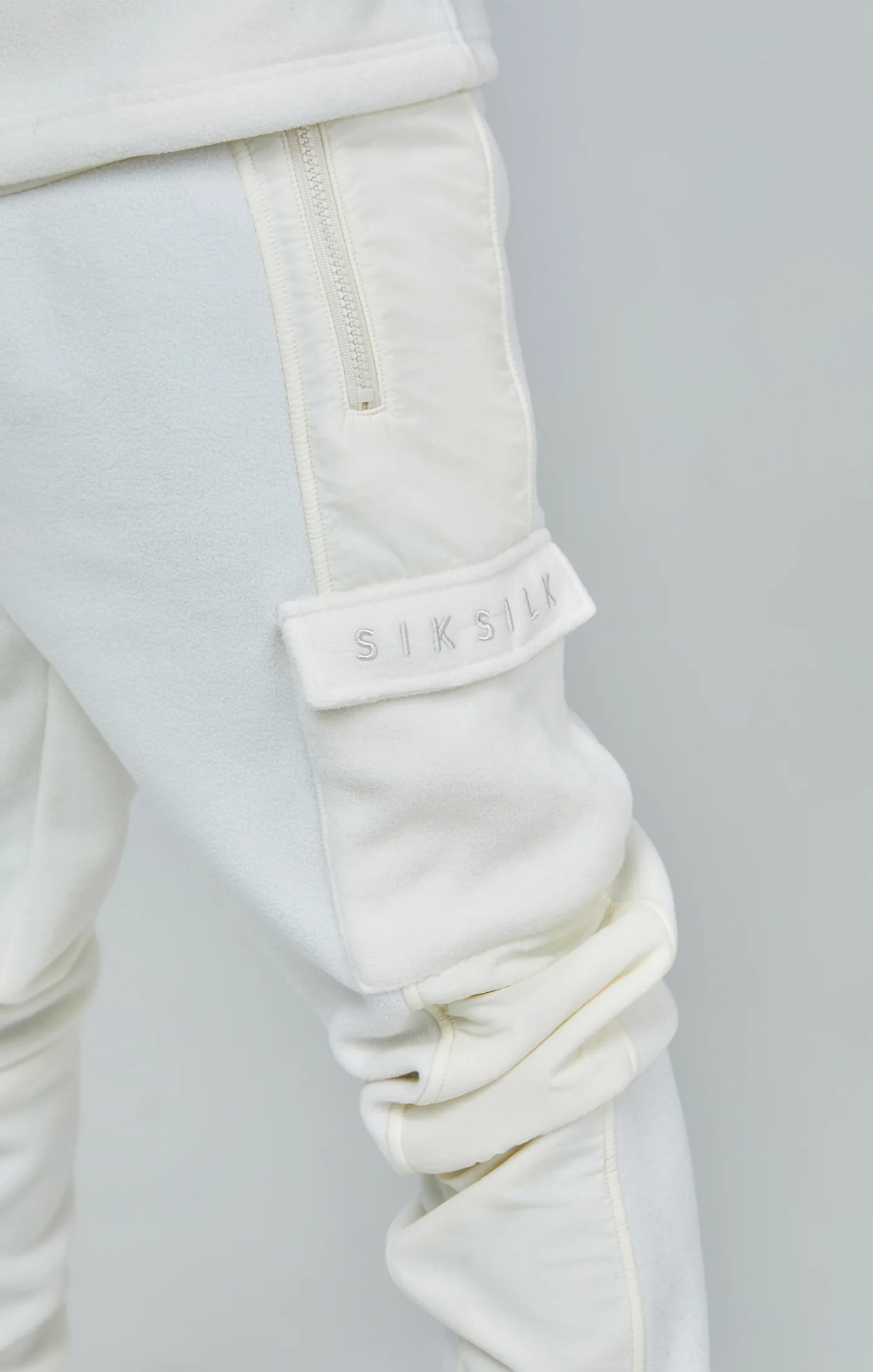 Ecru Polar Fleece Relaxed Jogger - Image 6