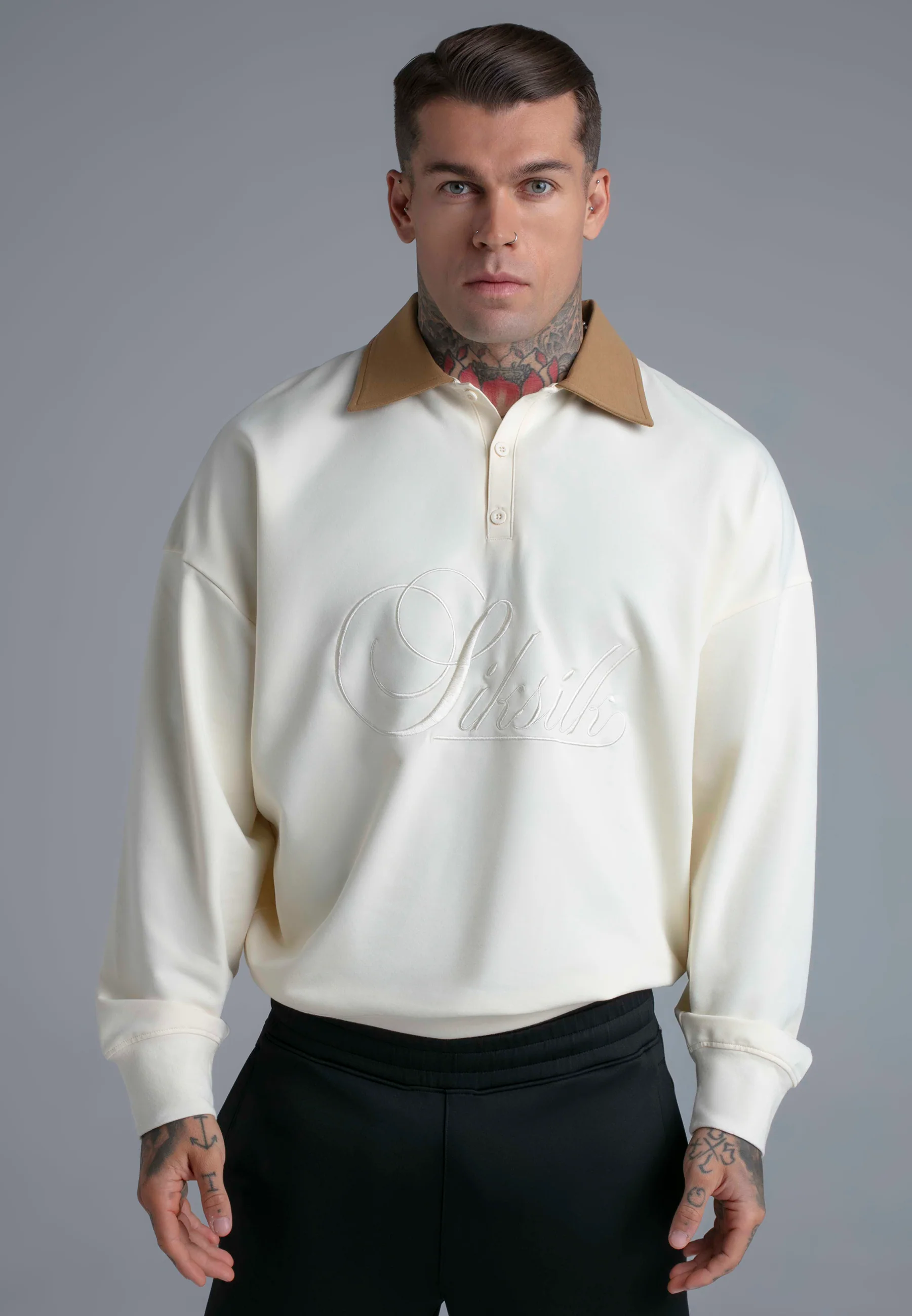 Ecru Polo Sweater