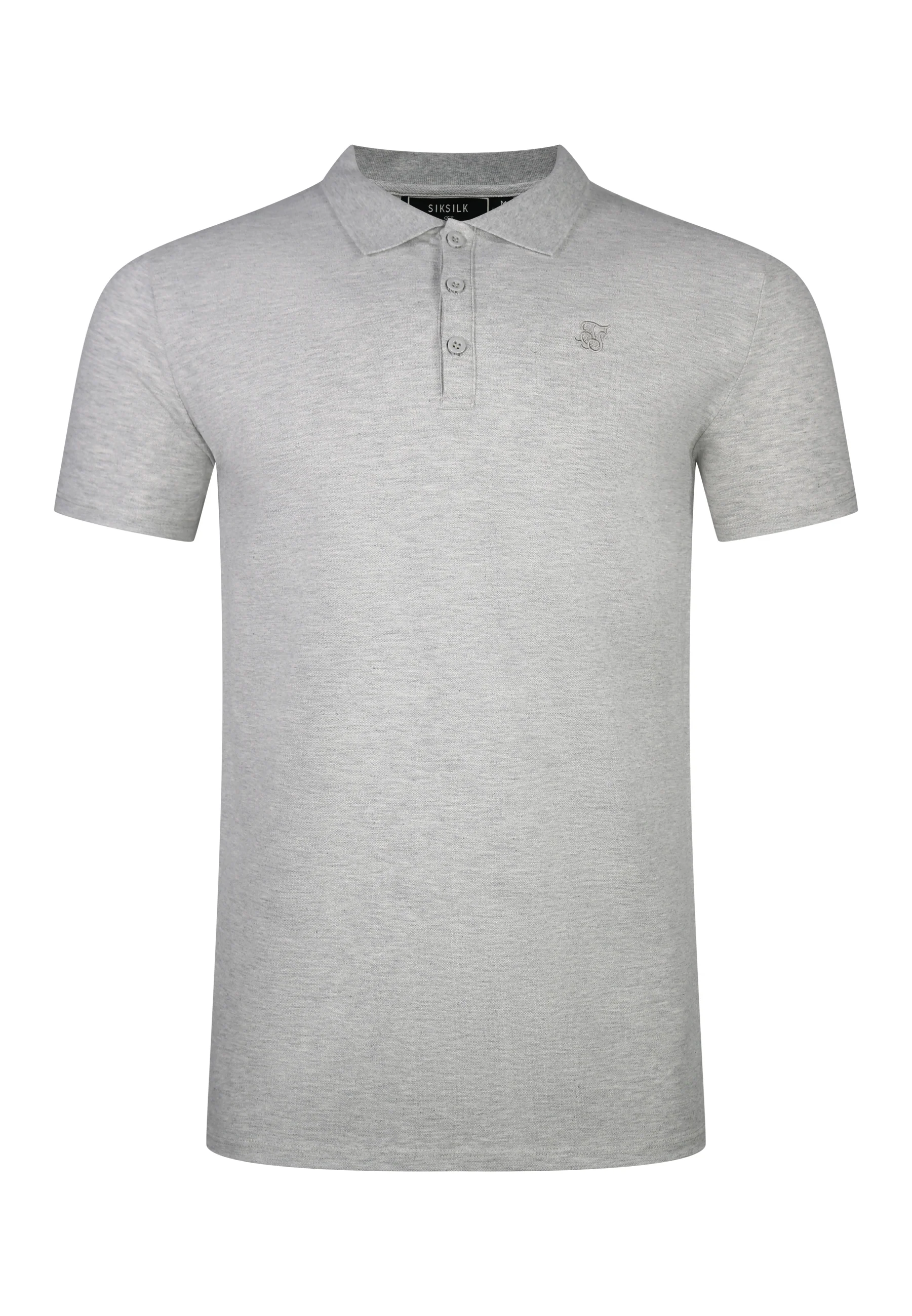 Grey Marl Polo T-Shirt - Image 6