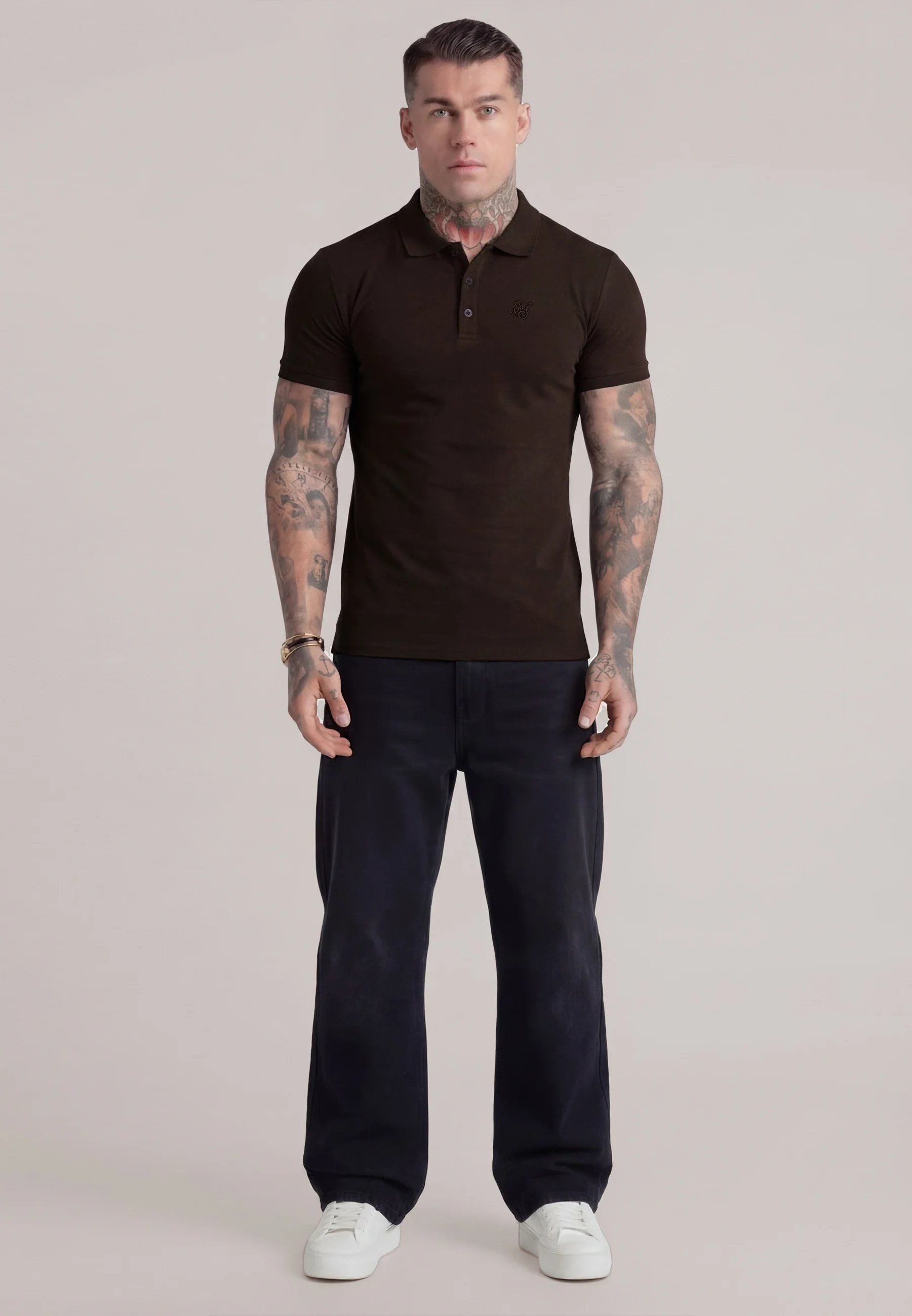 Dark Brown Polo T-Shirt - Image 3