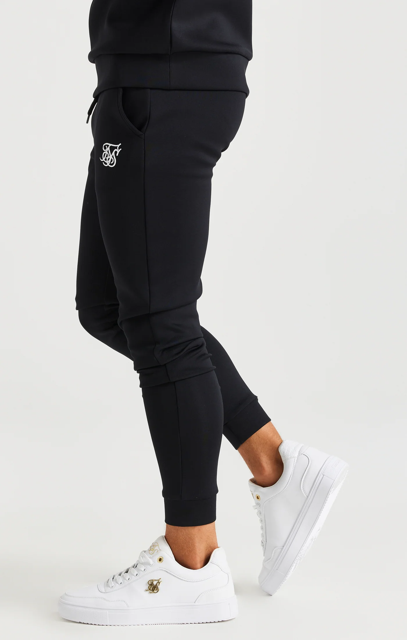 Boys Black Poly Sweatshirt Tracksuit - Image 6