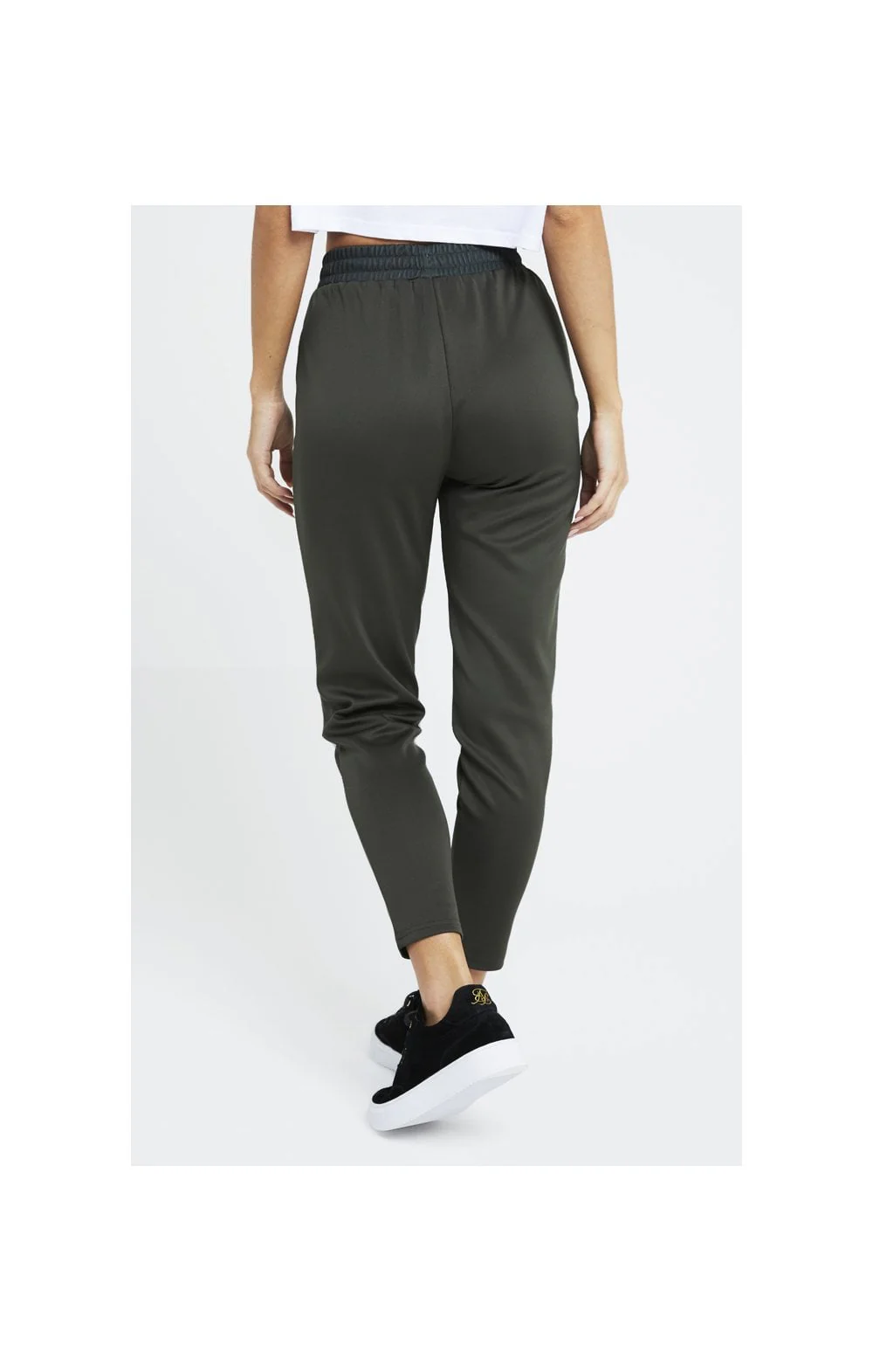 SikSilk Poly Track Joggers - Khaki - Image 3